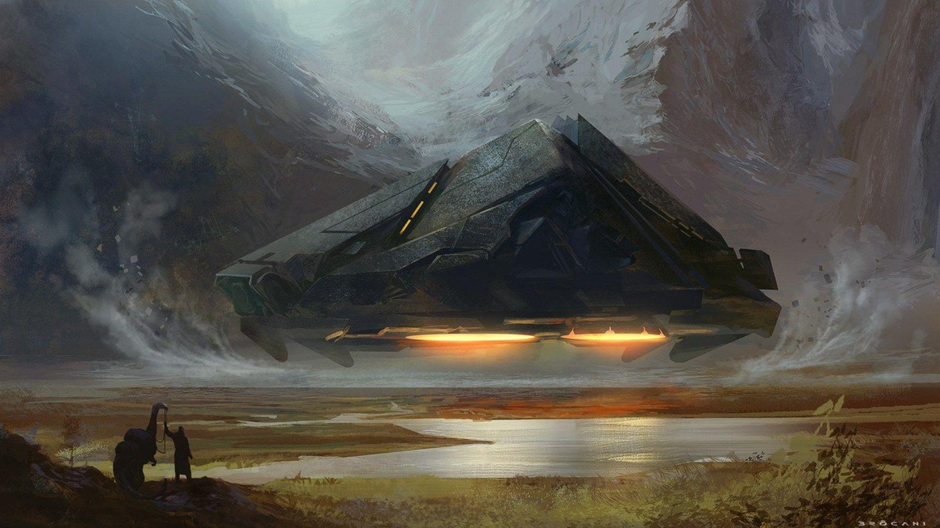 1920x1080 Alien Spaceship Wallpaper, 0.24 Mb