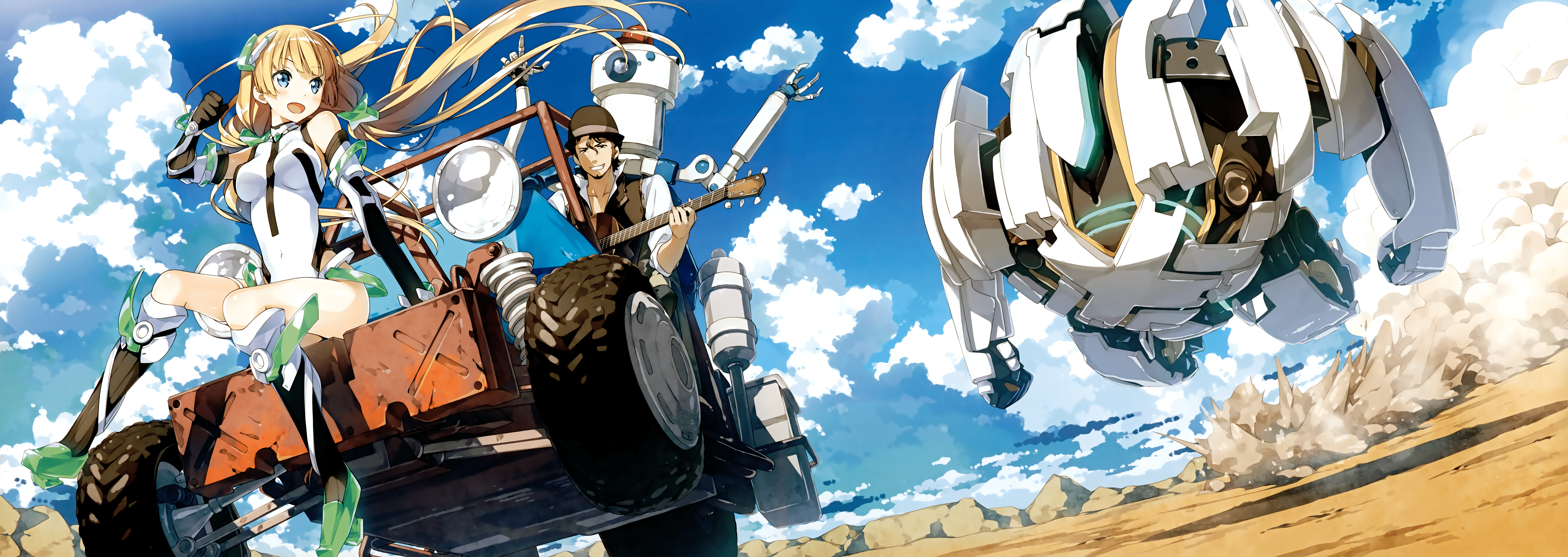 7040x2500 Anime Expelled From Paradise Wallpaper:7040x2500
