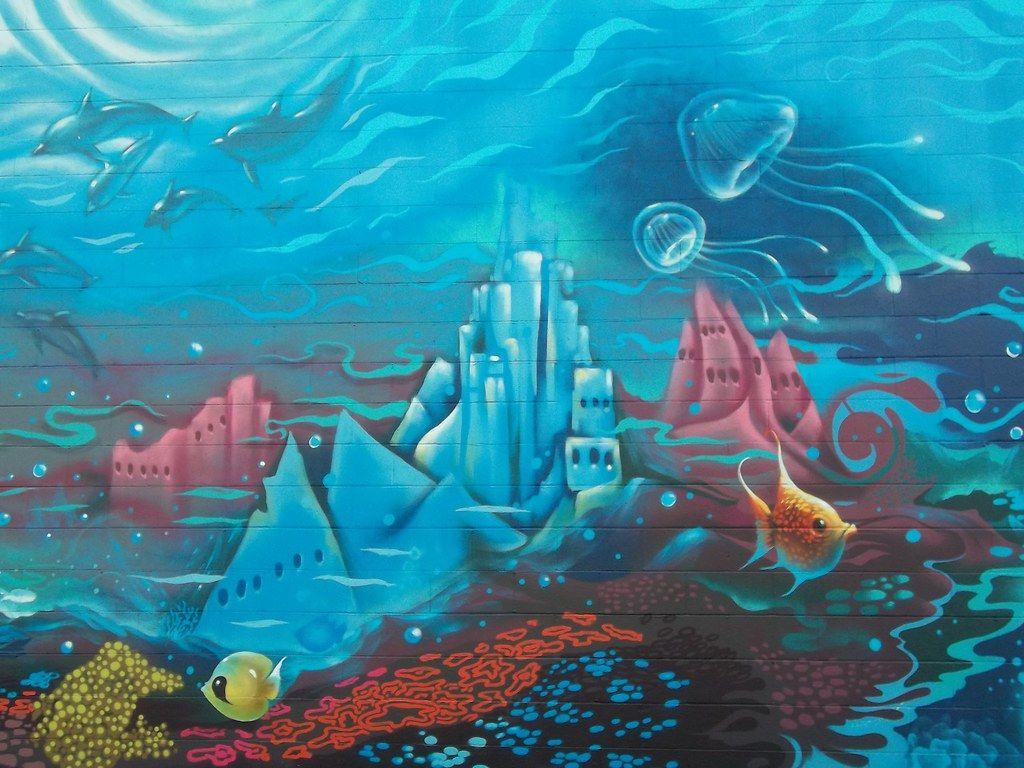 1024x768 Mural: Underwater Paradise. Mural: Underwater Paradise
