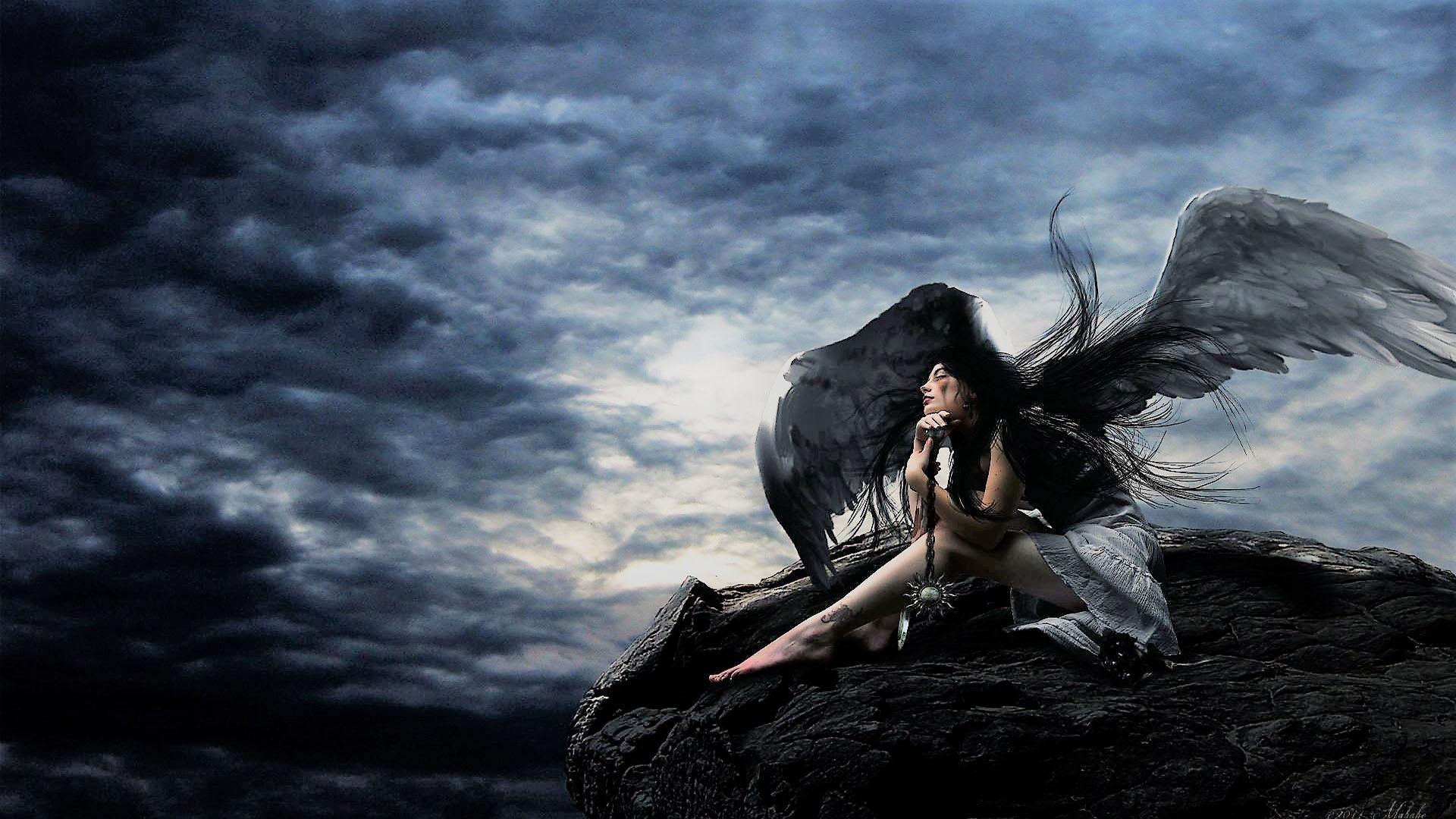 1920x1080 3D Anime Dark Ange Wallpaper 4k [1920x1080] Need trendy #iPhone7 #iphone7Plus case? Check out. Angel wallpaper, Gothic angel, Gothic wallpaper