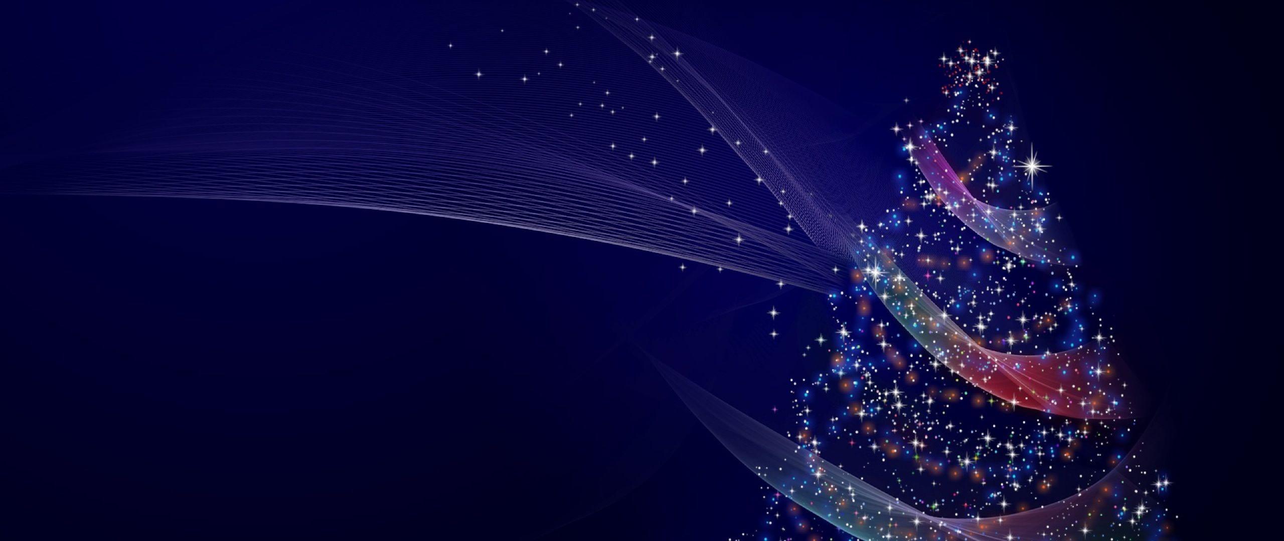 2560x1080 Artistic Blue Christmas Tree 2560x1080 Resolution Wallpaper, HD Holidays 4K Wallpaper, Image, Photo and Background