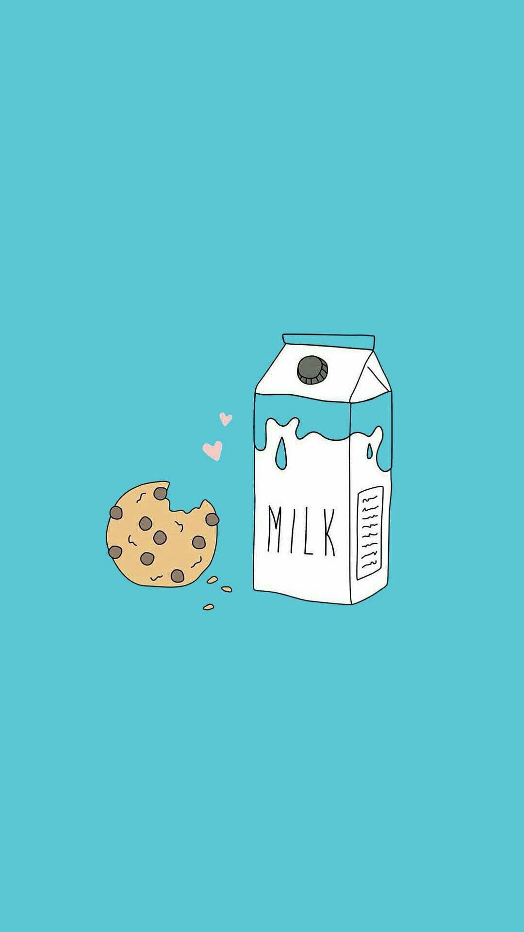 1080x1920 WALLPAPER #CUTE #FOOD. Dessins mignons, Cartoon mignon, Fond ecran mignon