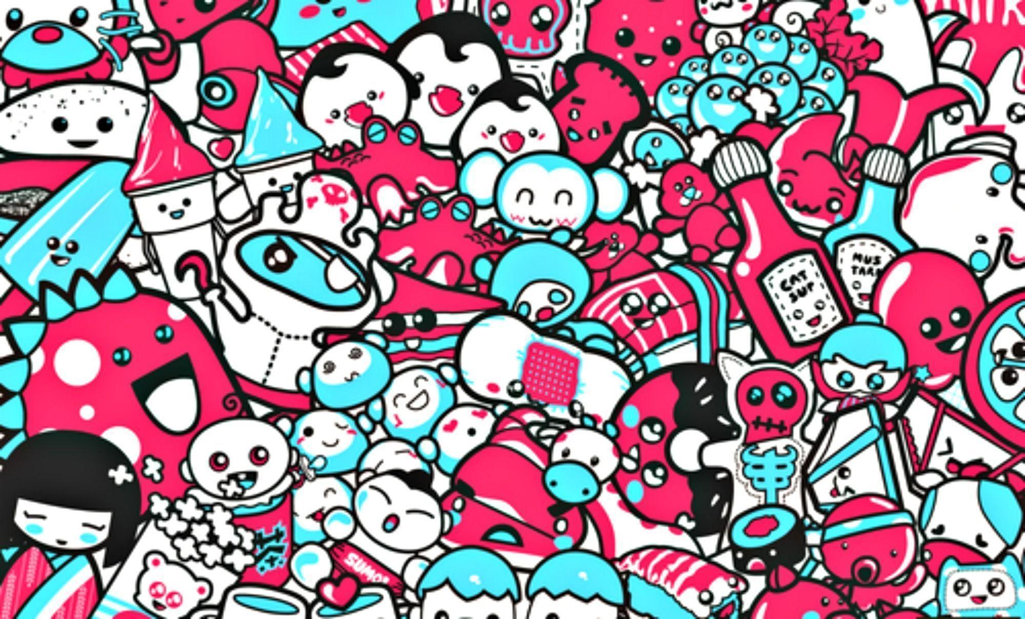 1999x1207 Cute Skull Background