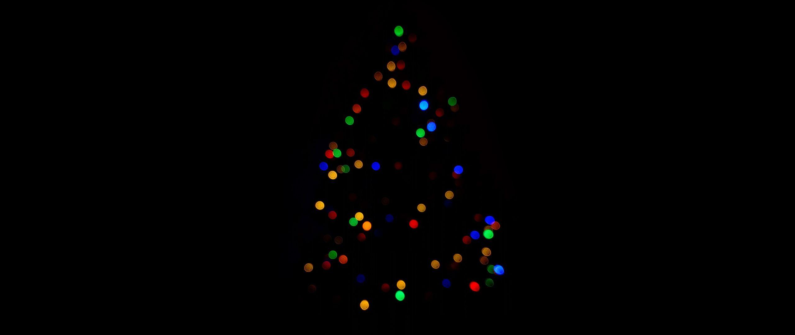 2560x1080 Christmas Tree Minimalism Dark 4k 2560x1080 Resolution HD 4k Wallpaper, Image, Background, Photo and Picture