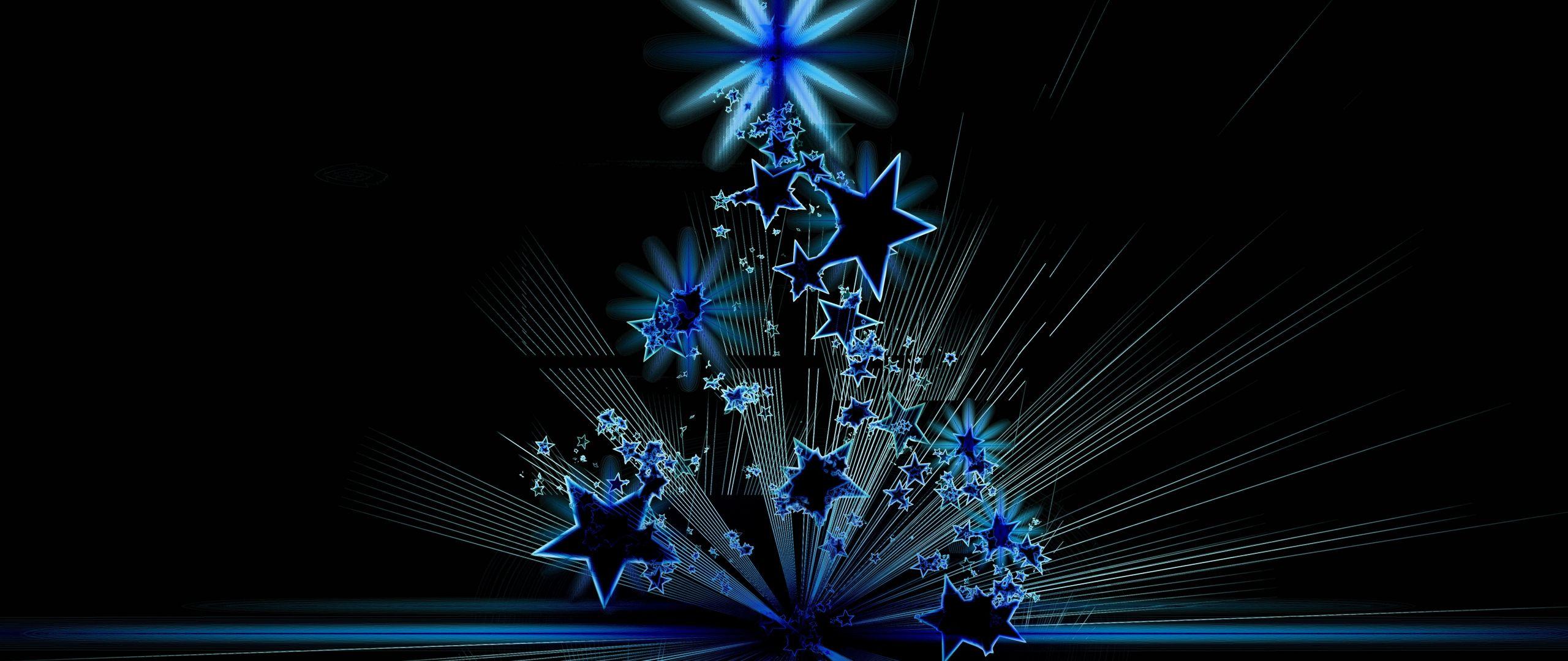 2560x1080 Download 2560x1080 wallpaper christmas tree, stars, abstract, digital art, dual wide, widescreen, 2560x1080 HD image, background, 9407