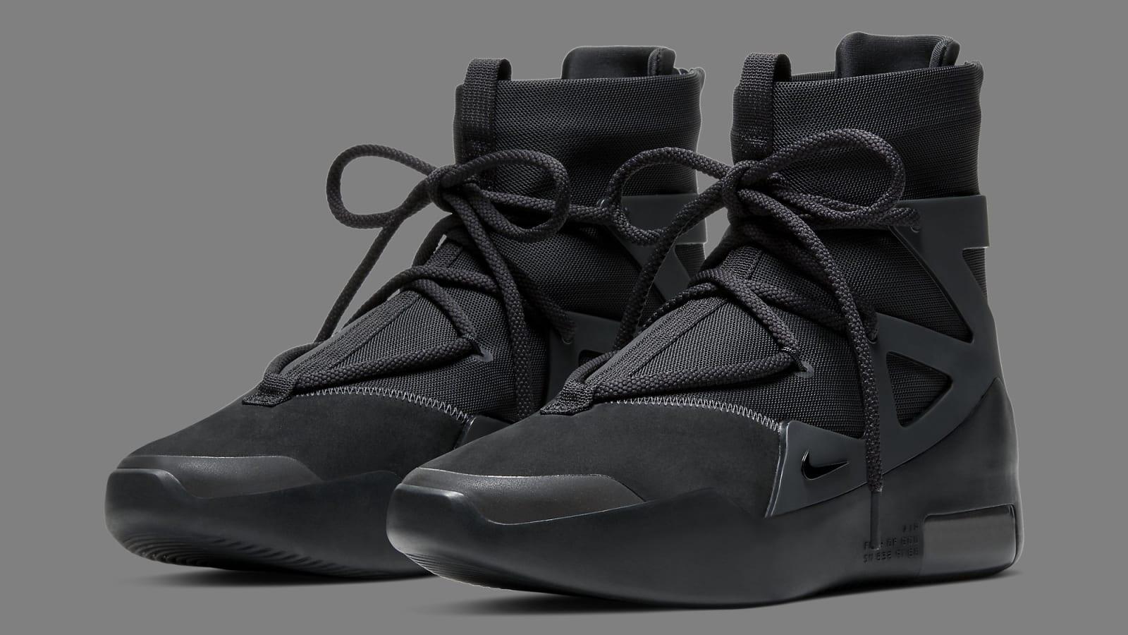 1600x900 Nike Air Fear Of God 1 Triple Black Drops This Month: Photo