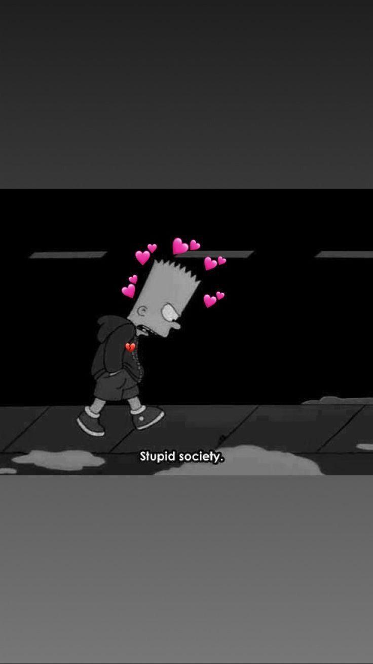 Depress sad Bart Simpson supreme cry wallpaper for depress boy #audio
