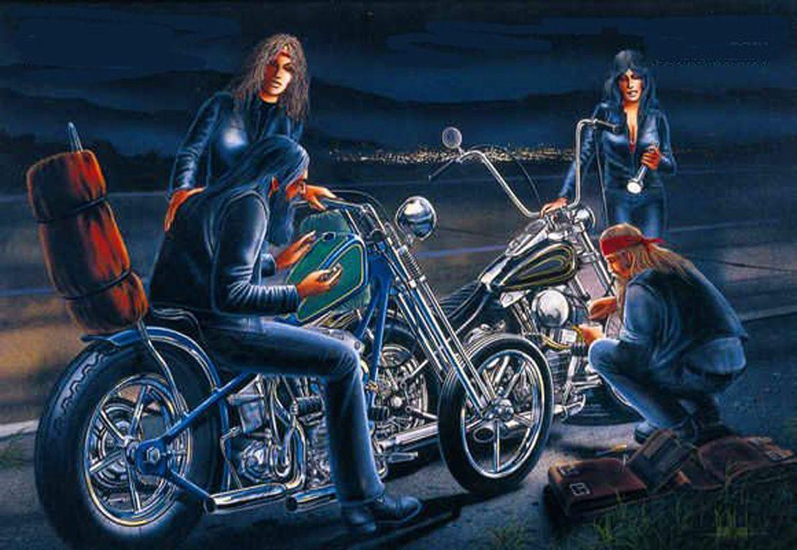 1152x796 Biker Art Wallpaper