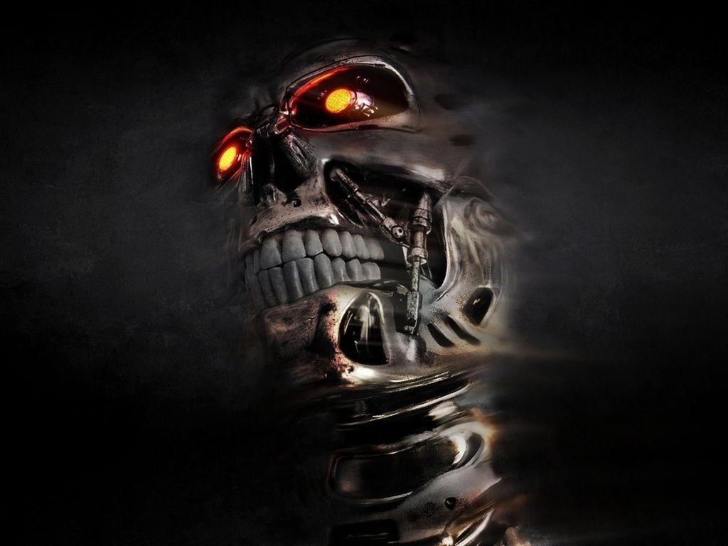 1024x768 Badass Skull Wallpaper