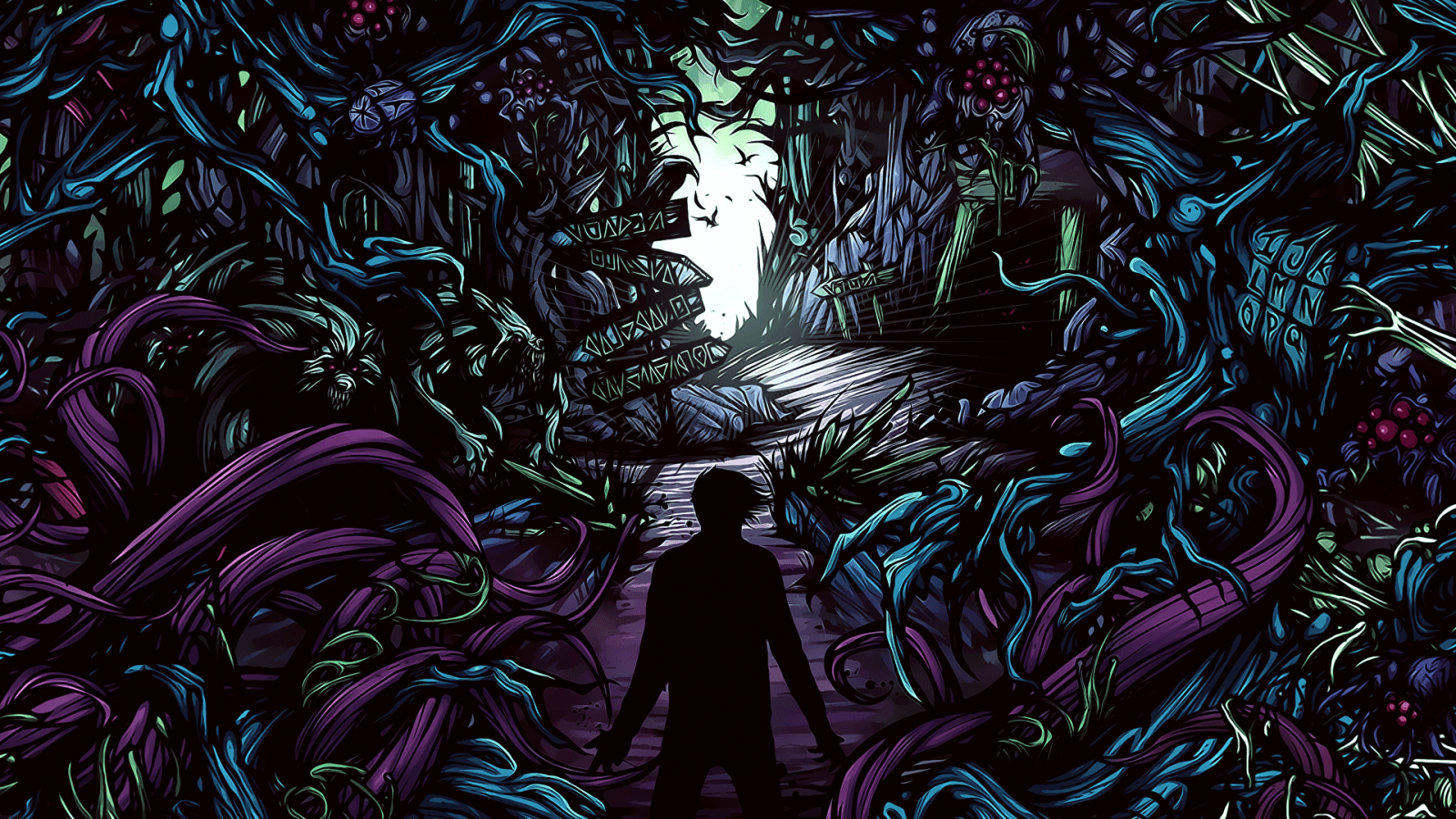 1600x900 illustration, music, cover art, album covers, comics, hardcore, A Day to Remember, darkness, screenshot, computer wallpaper, fractal art, comic book, psychedelic art. Mocah HD Wallpaper