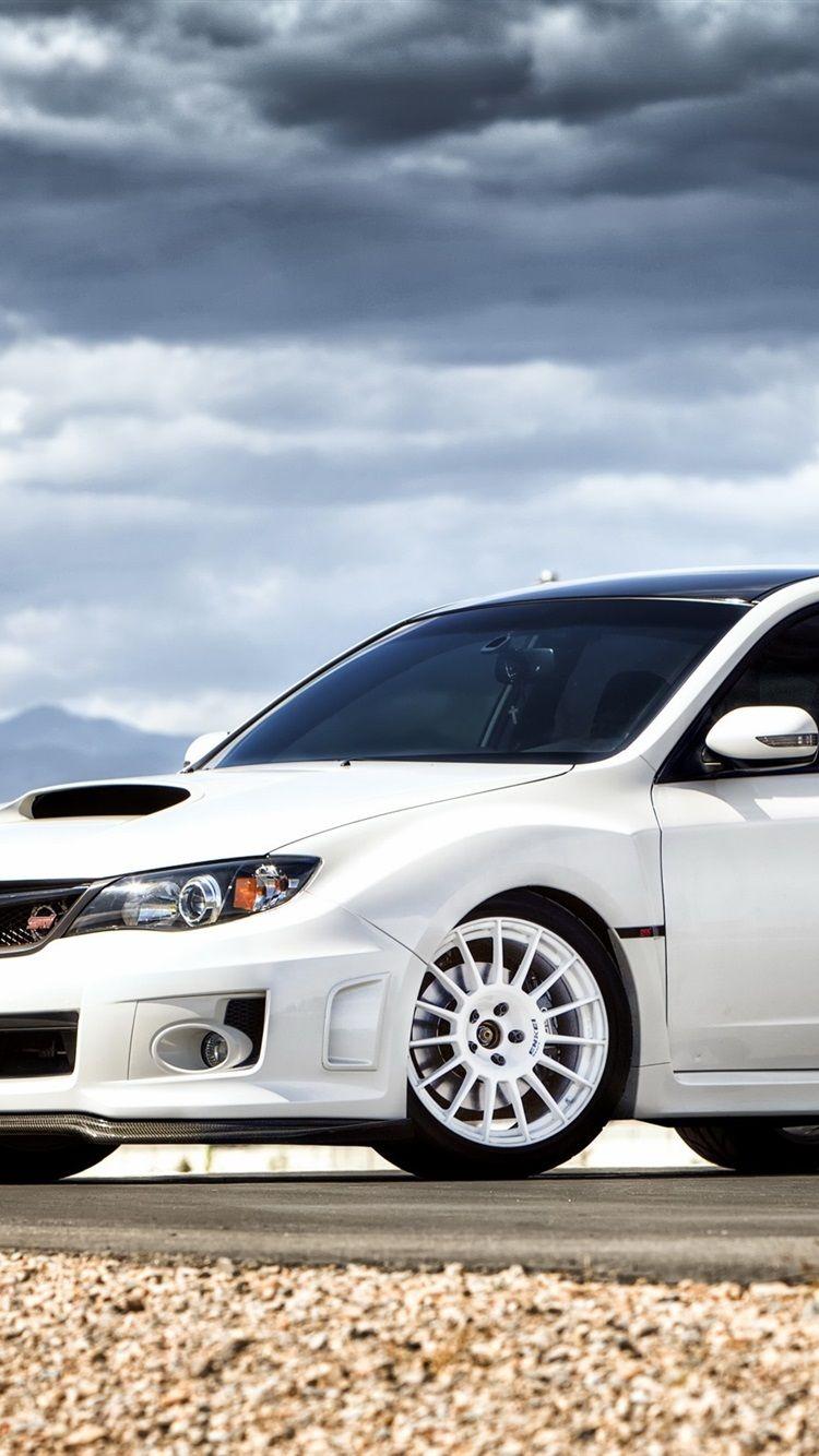 750x1334 Subaru Impreza STI White Car 750x1334 IPhone 8 7 6 6S Wallpaper, Background, Picture, Image