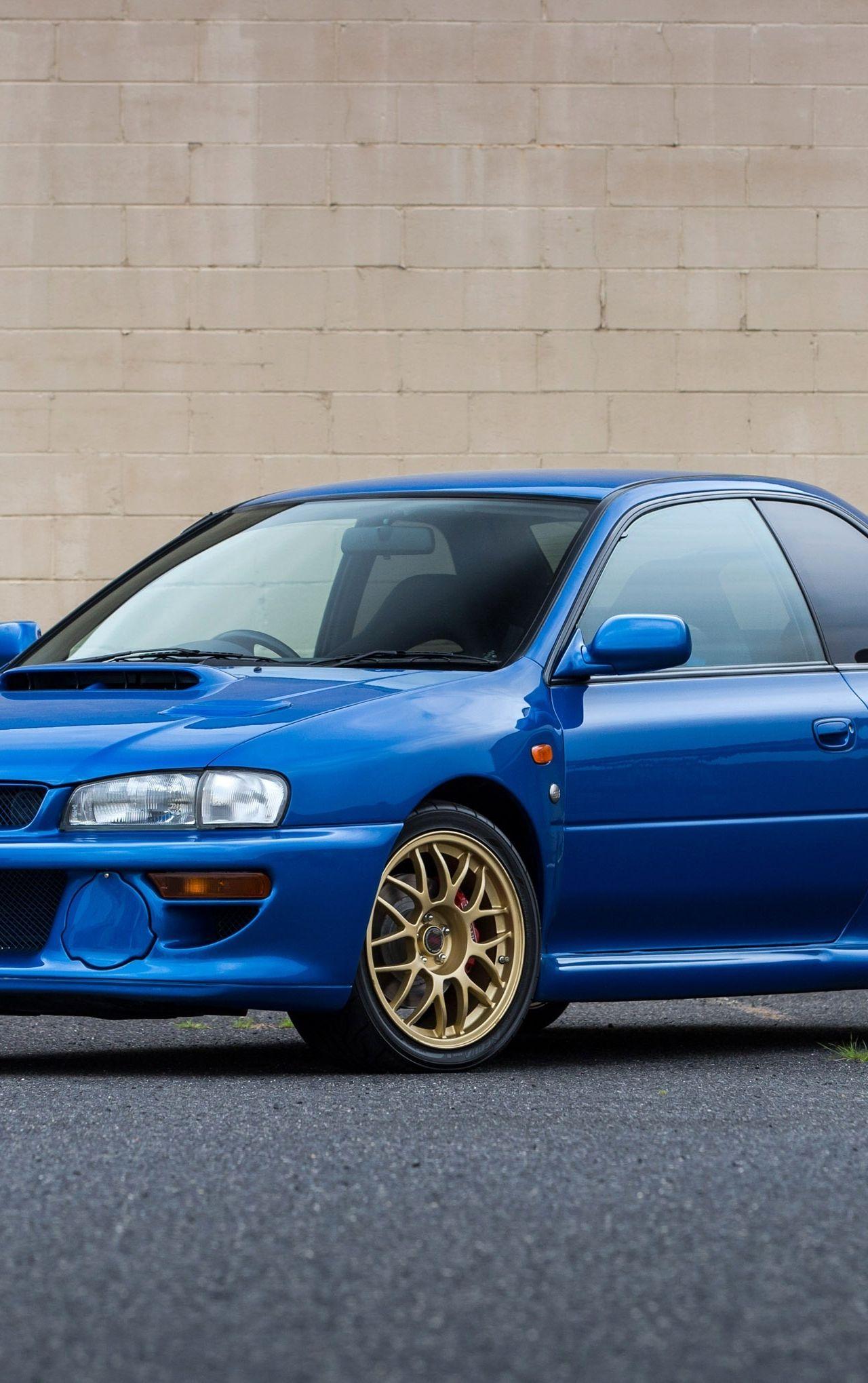 1280x2039 Download 1280x2120 wallpaper classic car, subaru impreza, blue, iphone 6 plus, 1280x2120 HD image, background, 4195