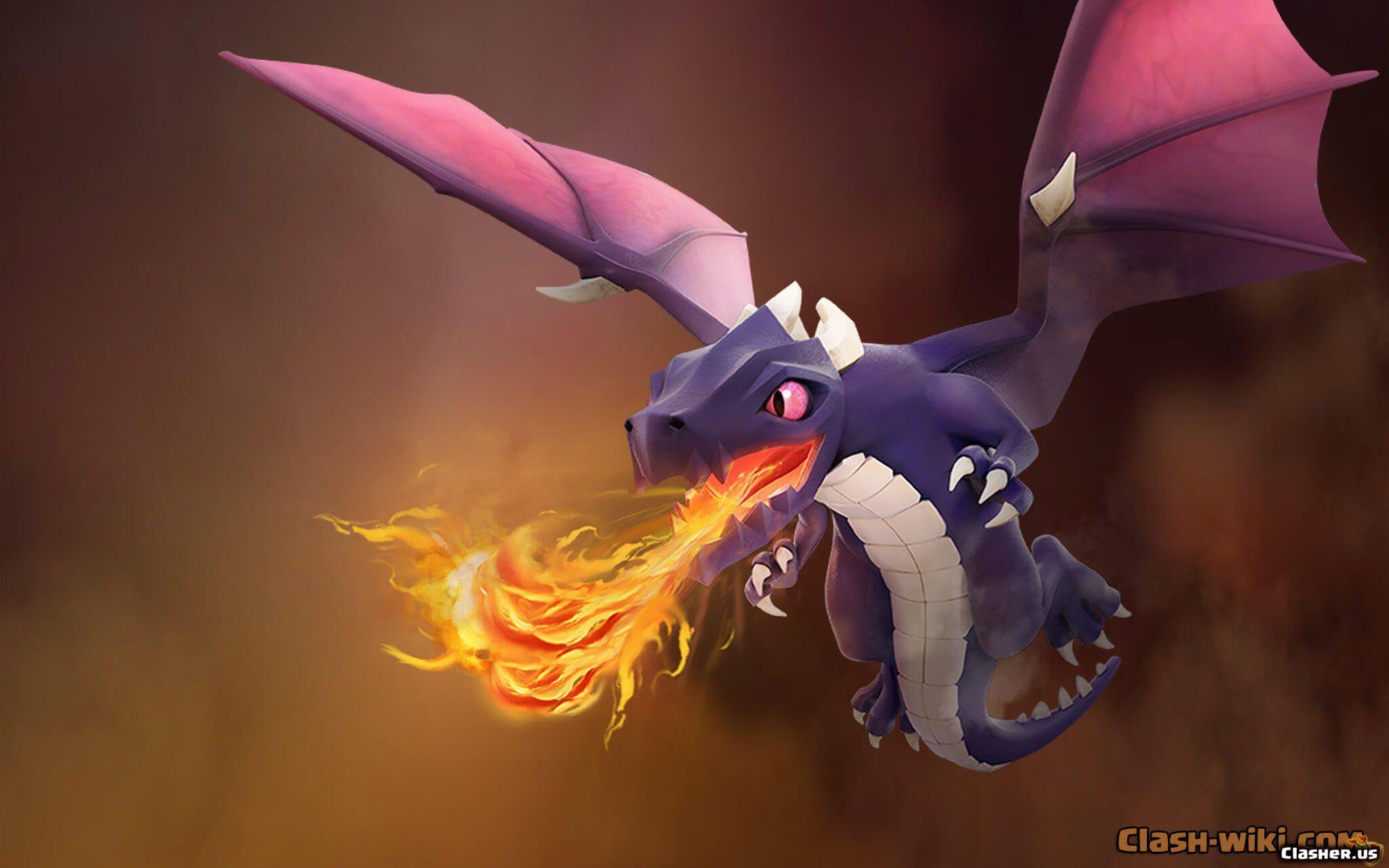 2048x1280 Dragon fire of Clans Wallpaper