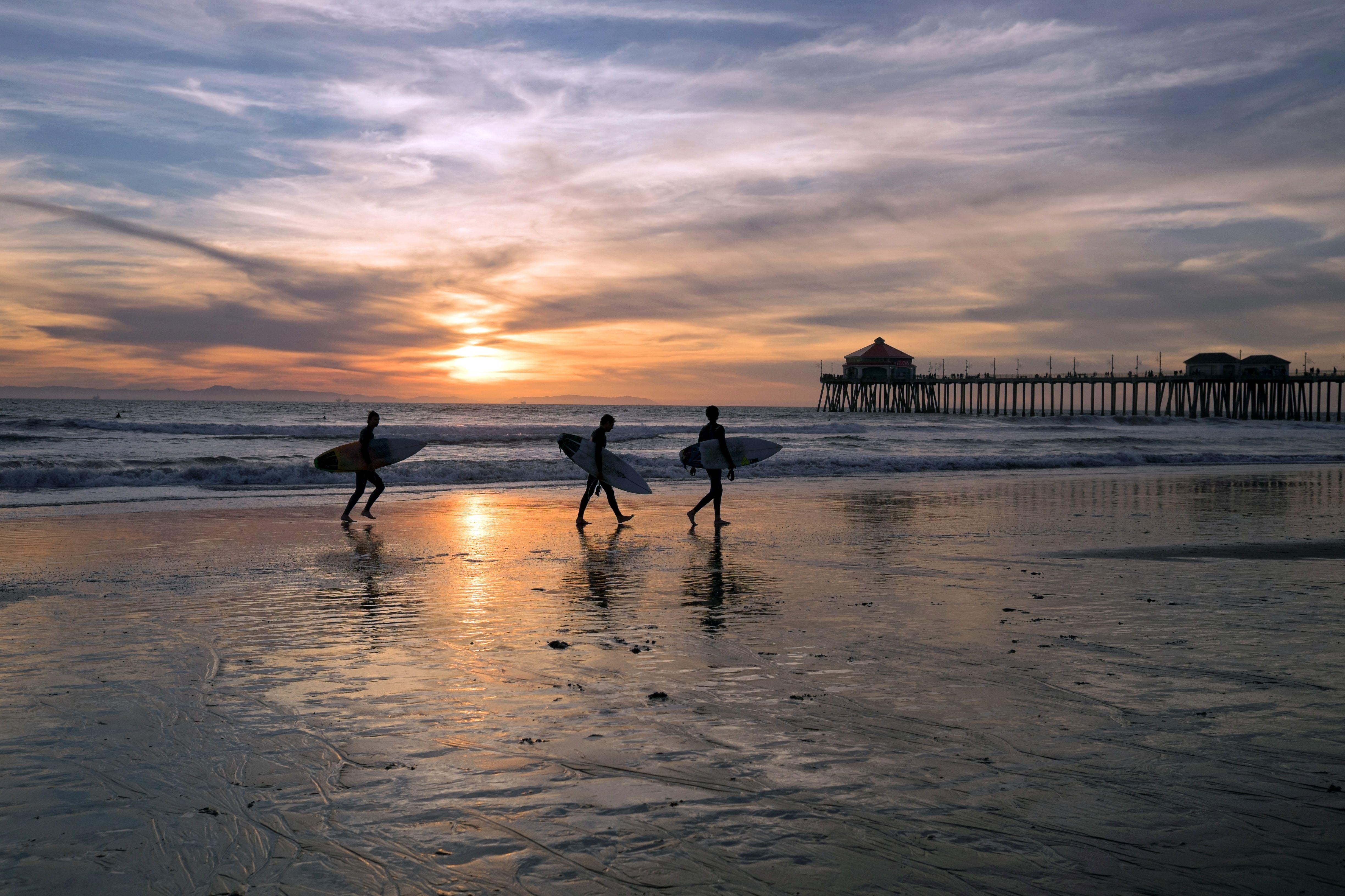 4896x3264 Photos USA Montana, Huntington Beach Ocean Nature Surfing 4896x3264