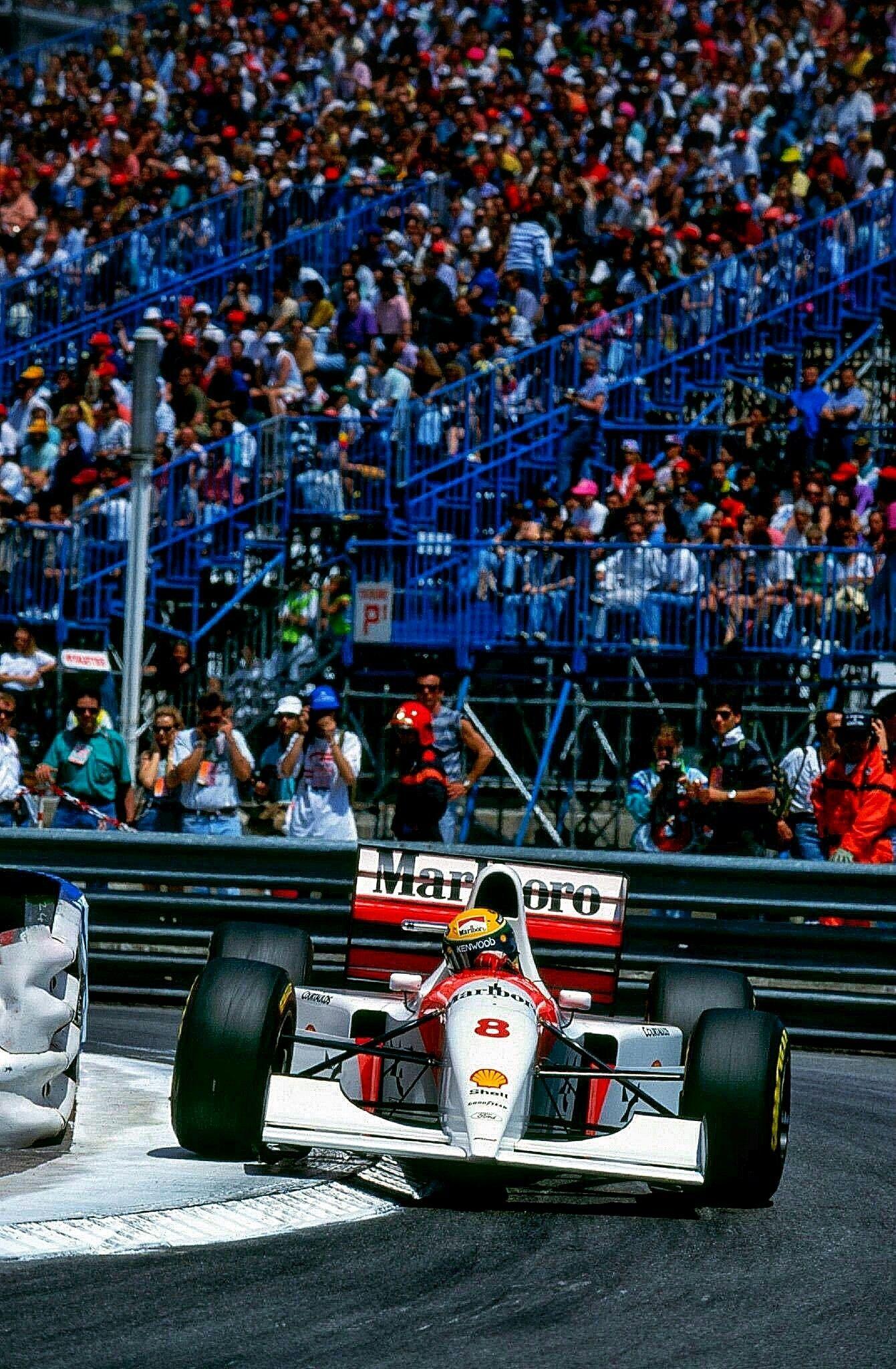 1341x2048 Monaco GP Senna Using Every Inch Of The Narrow Streets In His McLaren Ford MP4 8 On The Way To His Fifth Consecu. Ayrton Senna, Aryton Senna, Ayrton