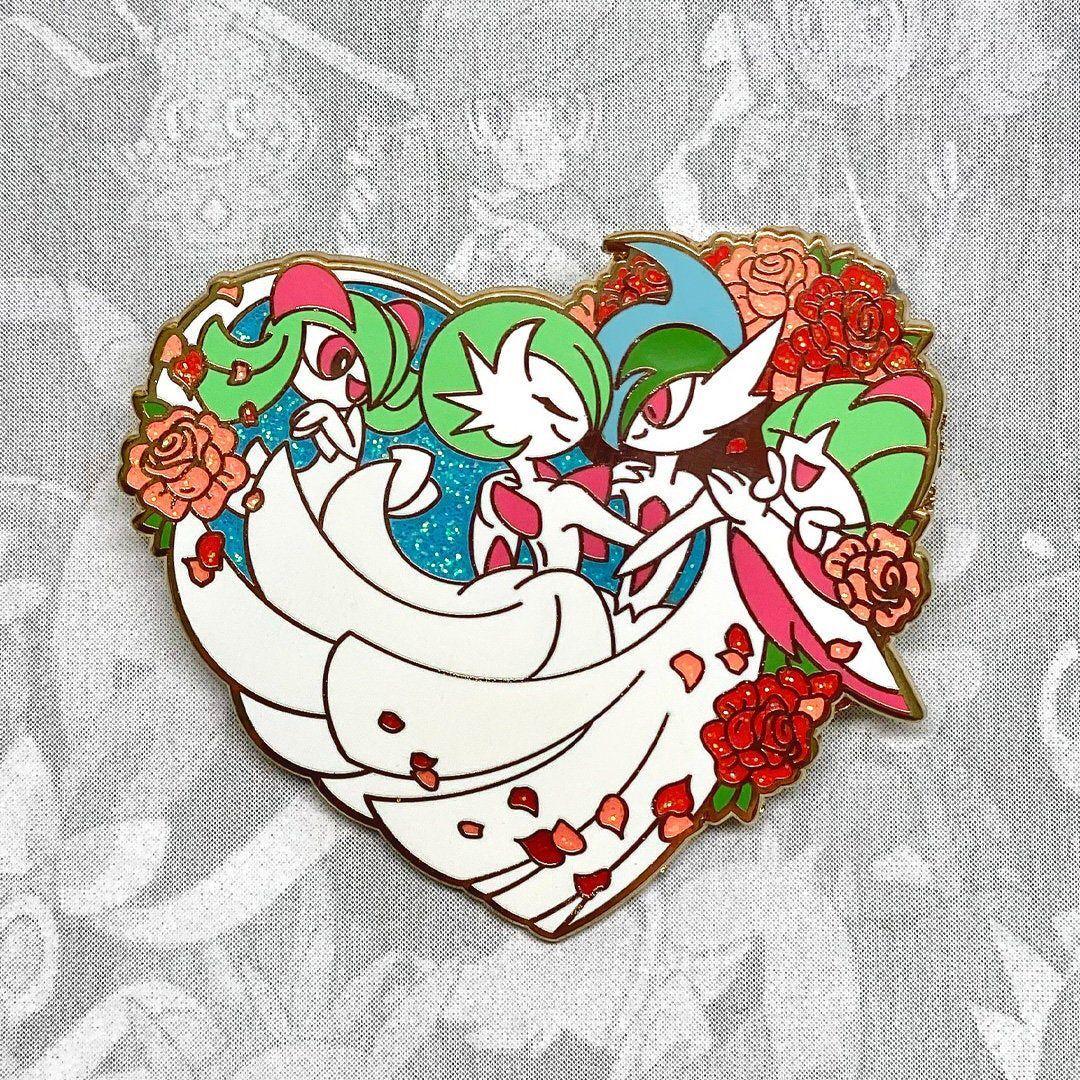 1080x1080 Gardevoir Enamel Pin, Gallade Enamel Pin, Ralts, Kirlia