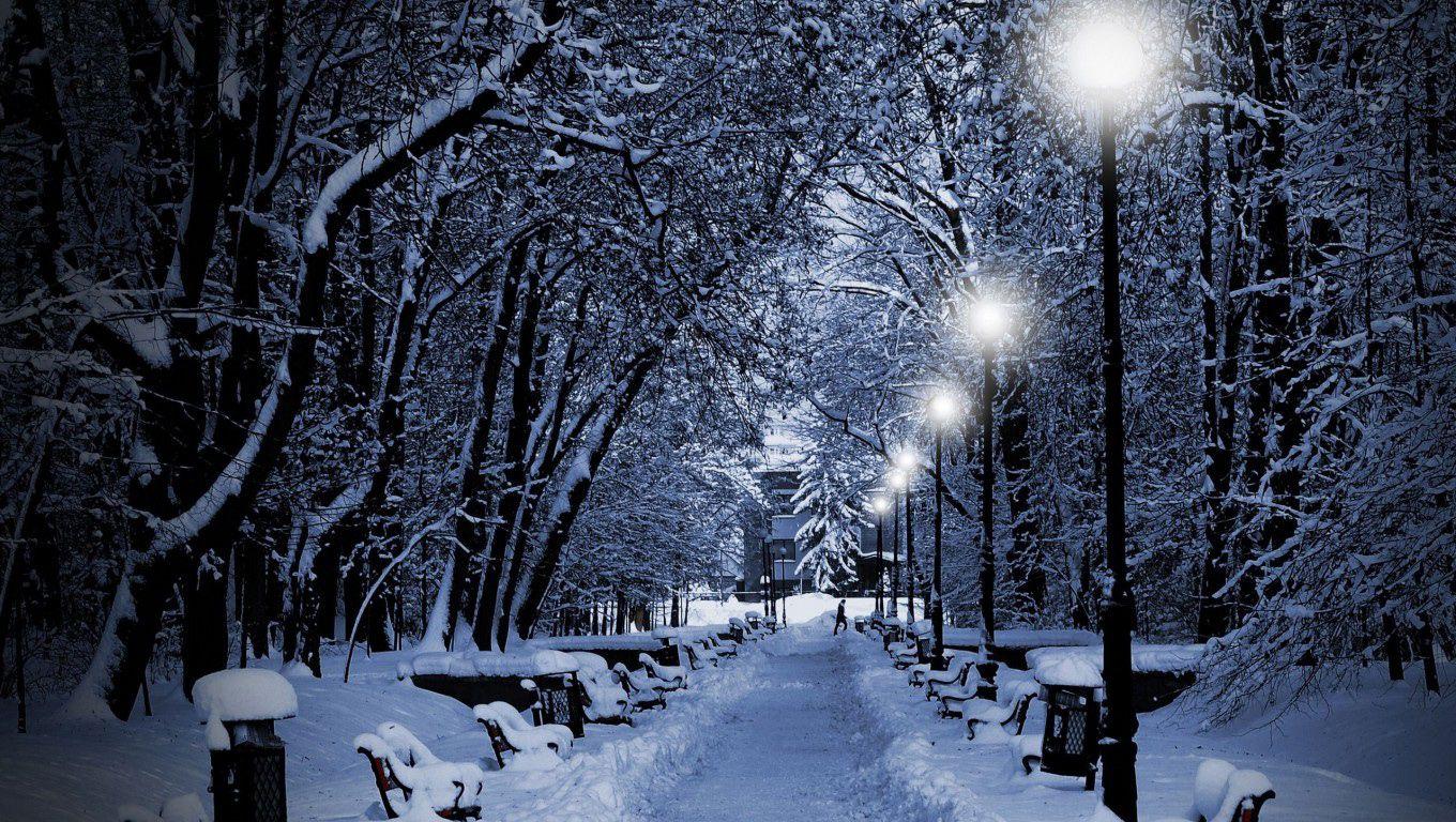 1360x768 Winter Night Wallpaper Desktop New Hd Wallpaper Winter Pc Wallpaper