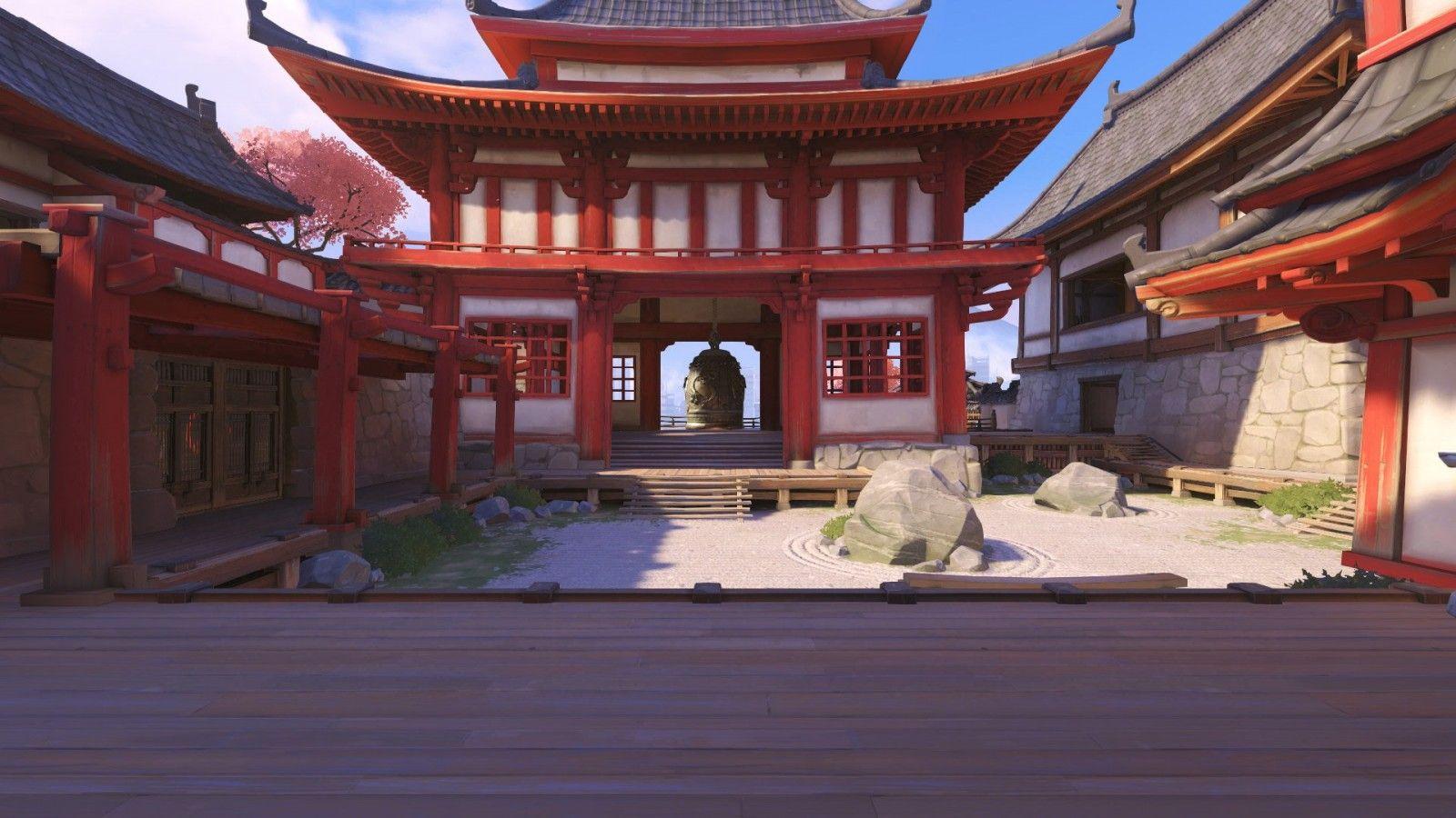 1600x900 temple, building, Overwatch, Hanamura Overwatch, shrine, palace, Chinese architecture, estate, facade, place of worship, shinto shrine. Mocah.org HD Wallpaper