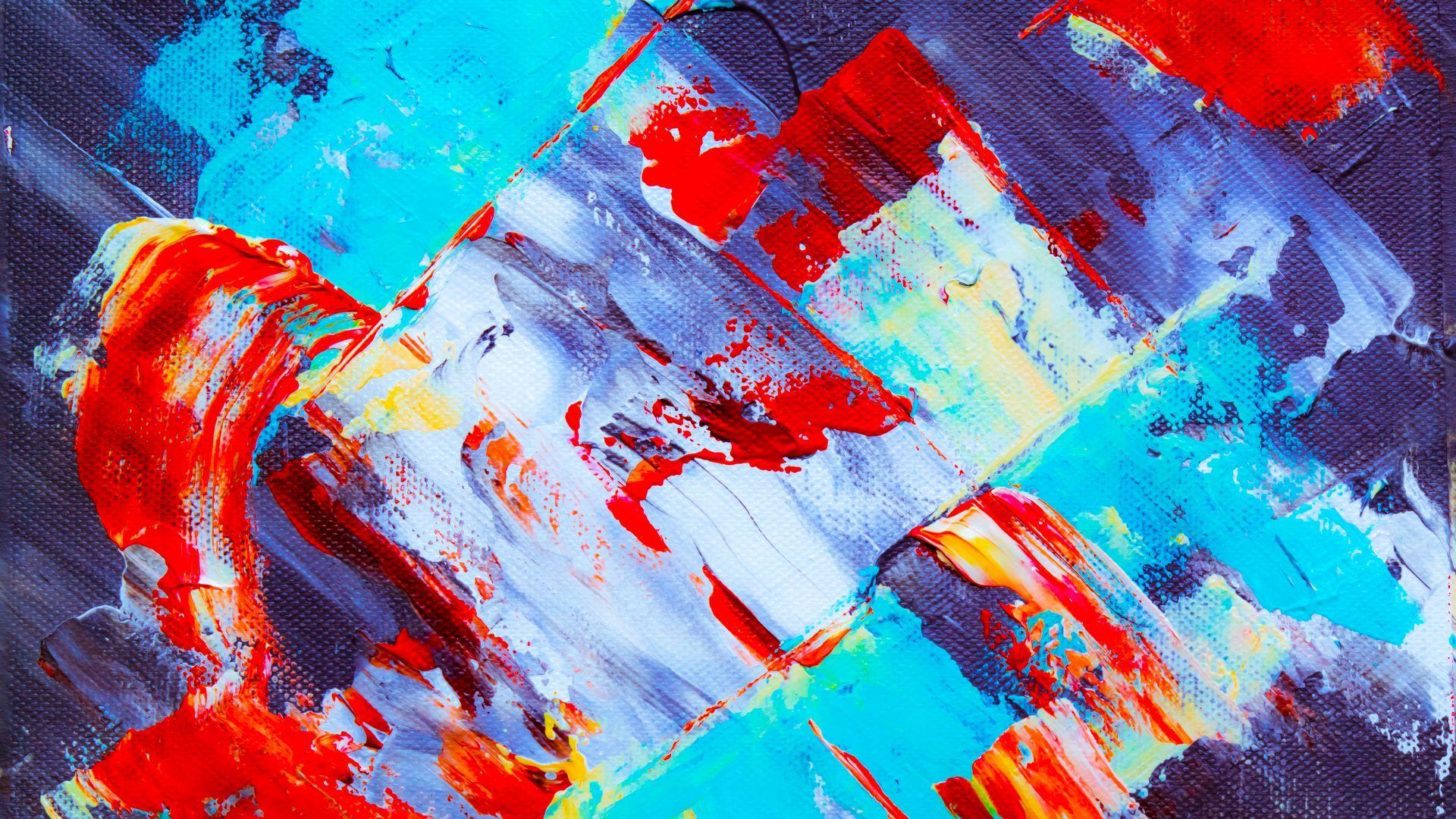 1920x1080 Download wallpaper 1920x1080 canvas, paint, acrylic, stains, chaos, abstract full hd, hdtv, fhd, 1080p HD background