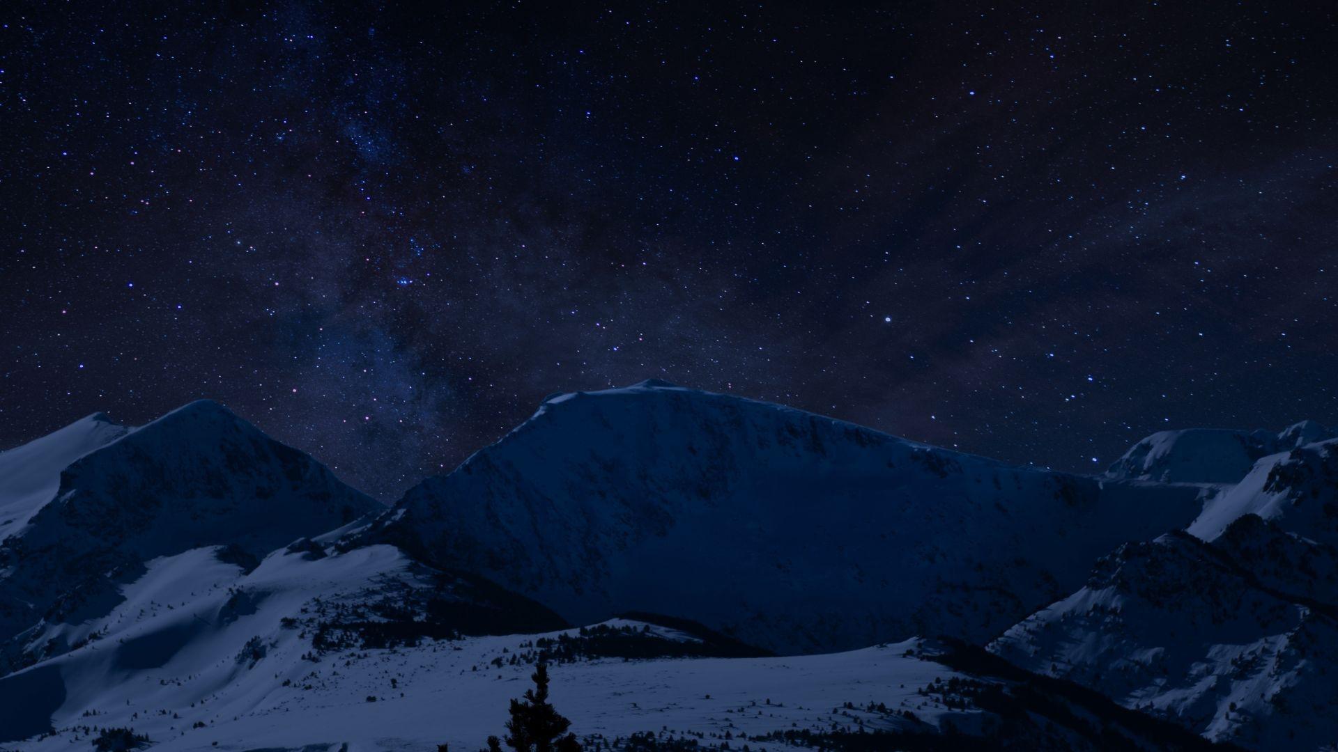 1920x1080 Wallpaper Beautifull Cityscape in the World: Night Winter Landscape Wallpaper