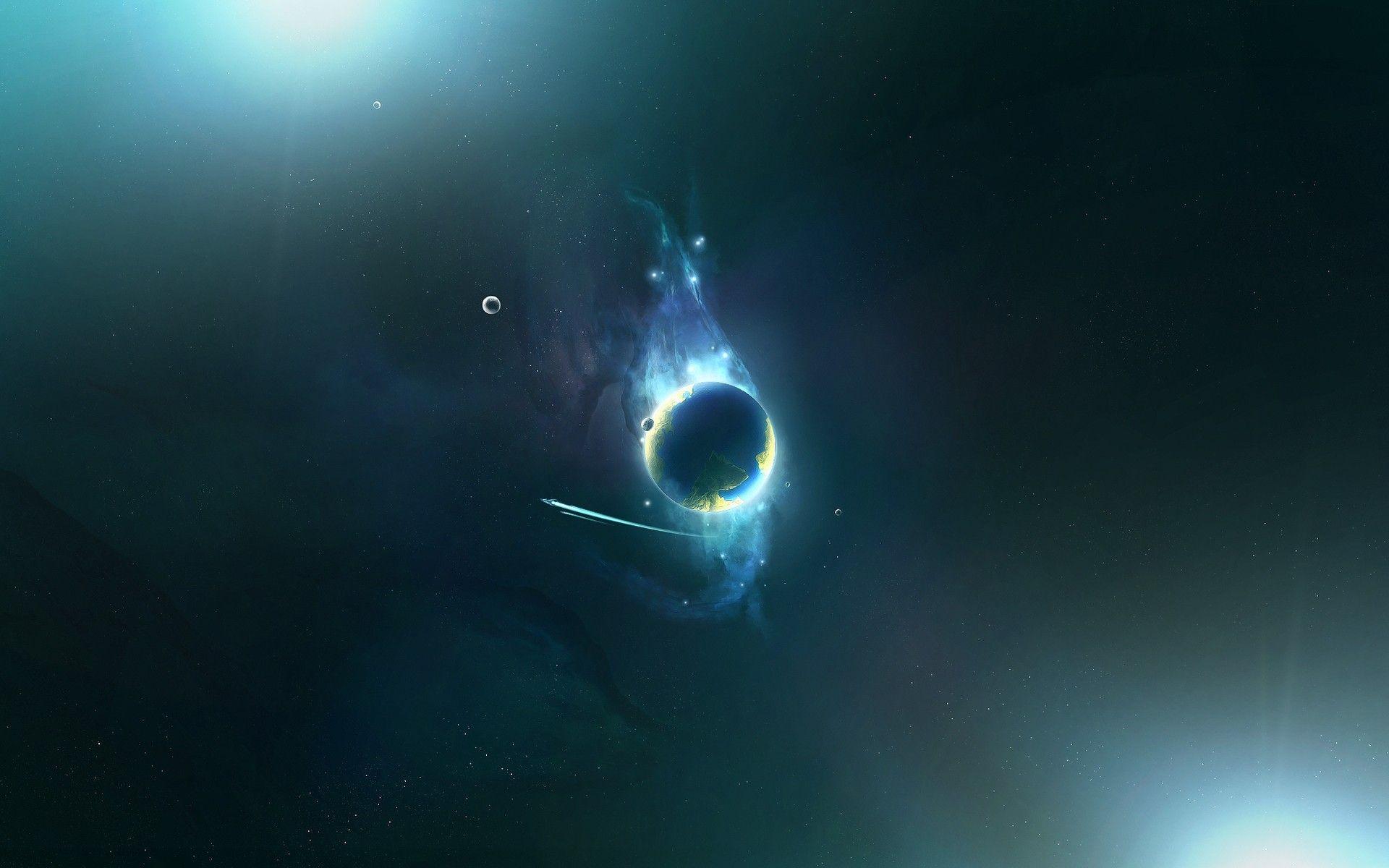 1920x1200 Space: Outer Earth Space Abstract Nature Wallpaper Windows 8 for HD