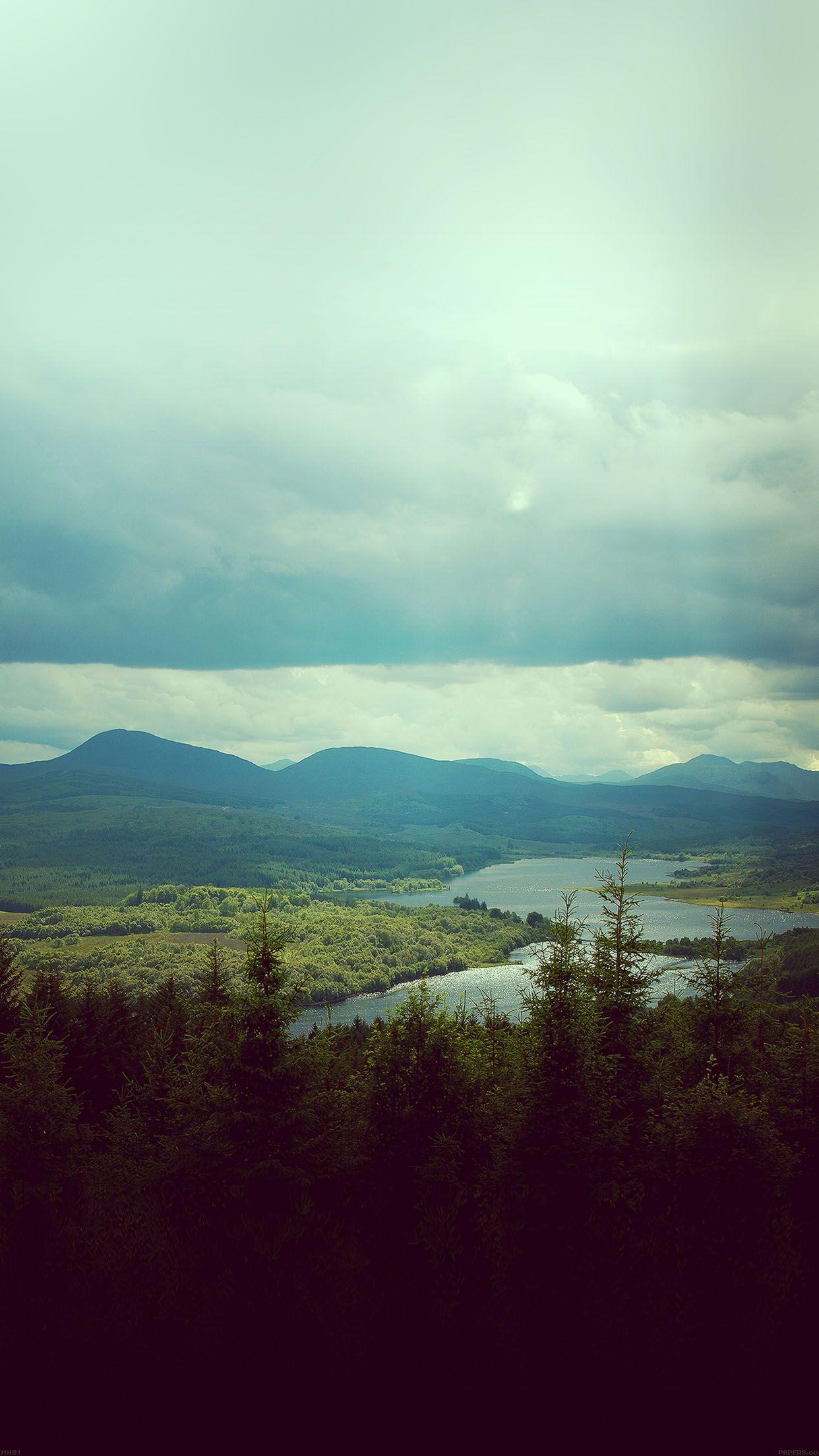 1242x2208 Peaceful Sunday Afternoon Mountain Scene Sun