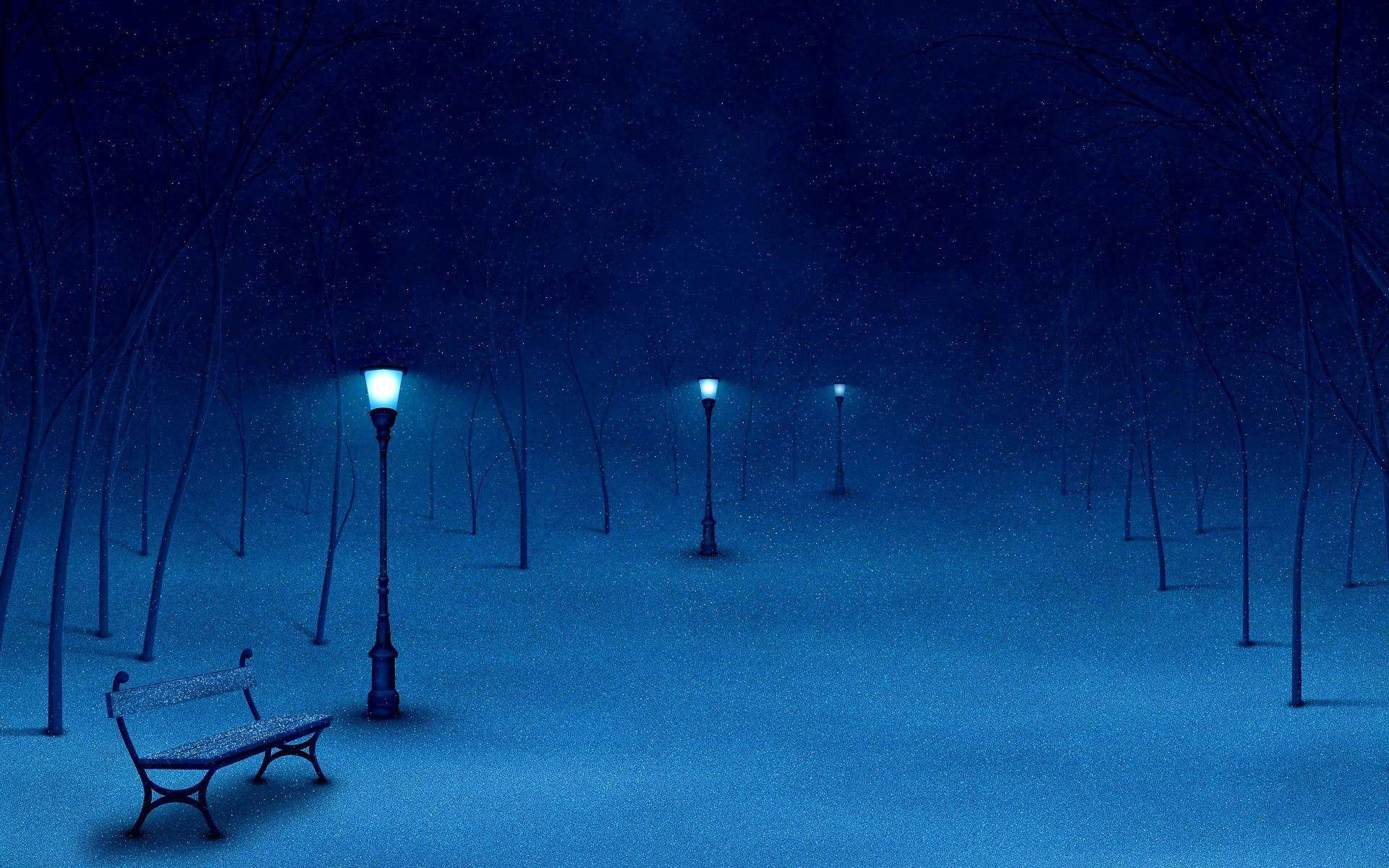 1920x1200 Blue Winter Night Wallpaper Background Image Windows Mac Apple Amazing Desktop Wallpaper Free High Definition 1920x1200