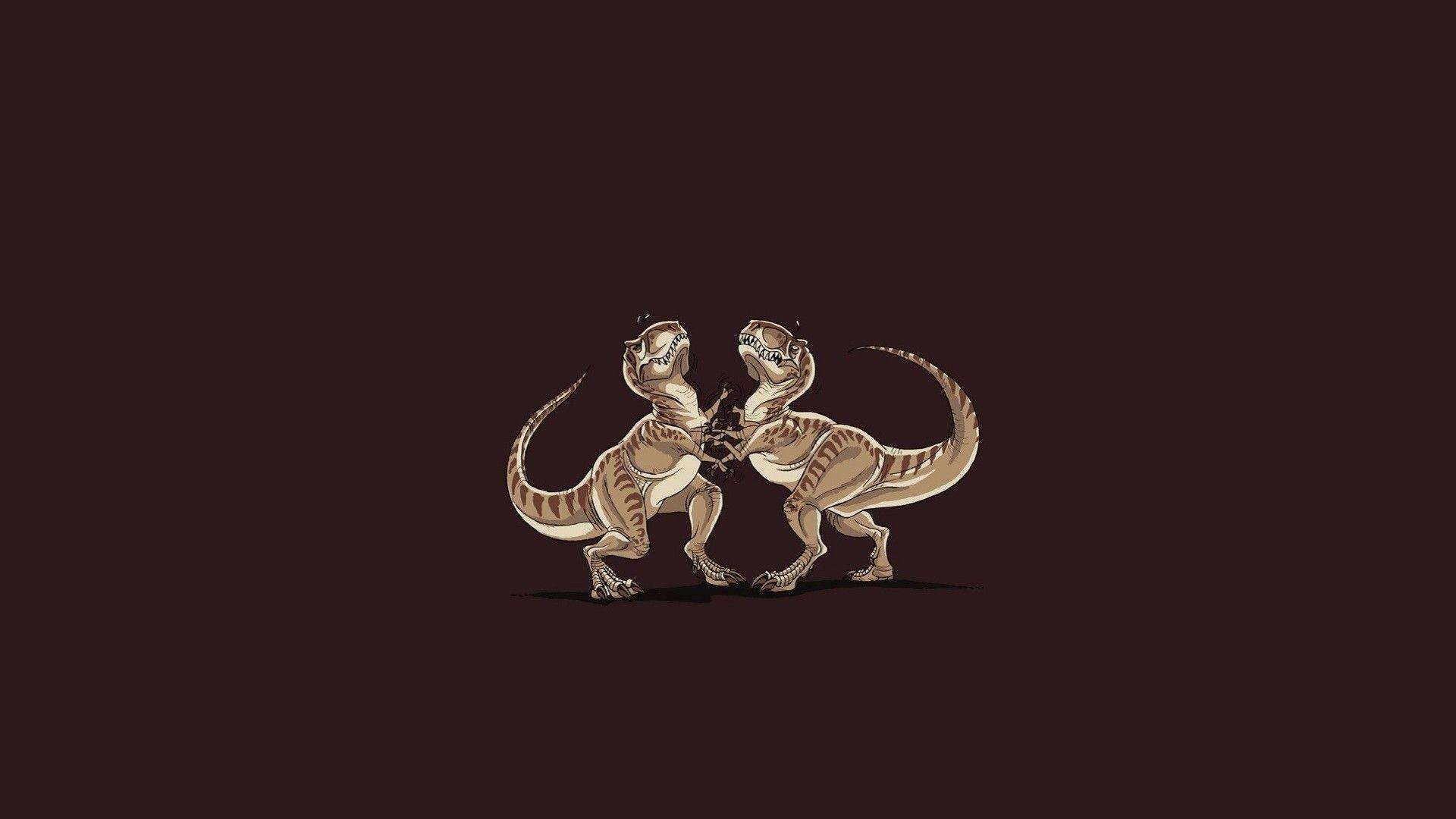 1920x1080 Minimalist Dinosaur Wallpaper: Image
