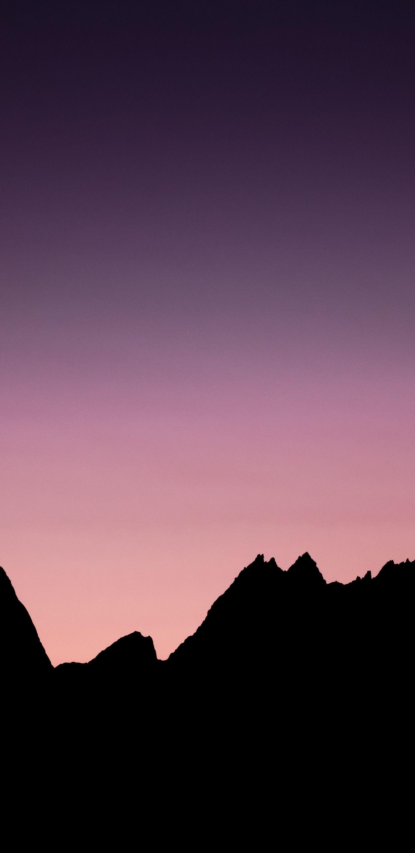 1440x2960 Download 1440x2960 wallpaper purple sky, sunset, mountains, silhouette, samsung galaxy s samsung galaxy s8 plus, 1440x2960 HD image, background, 16729