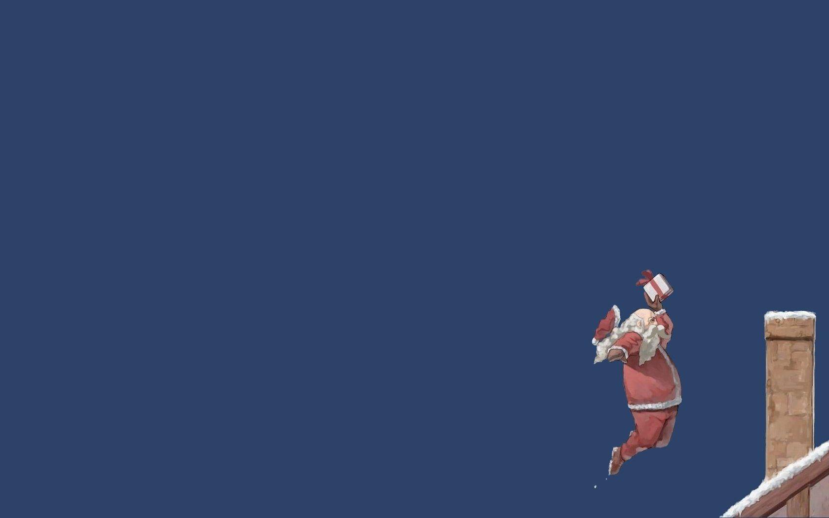 1680x1050 Funny Christmas Santa Claus basketball wallpaperx1050