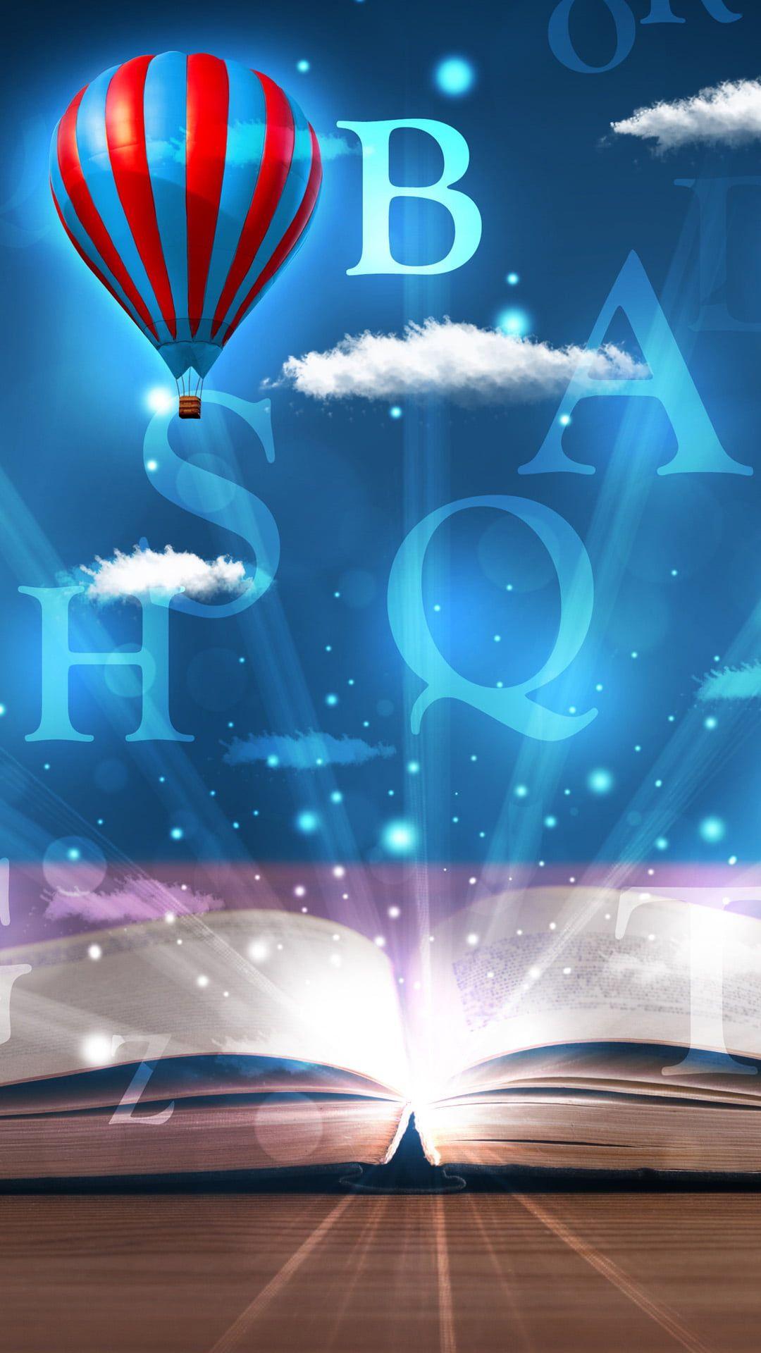 1080x1920 Books and Balloons