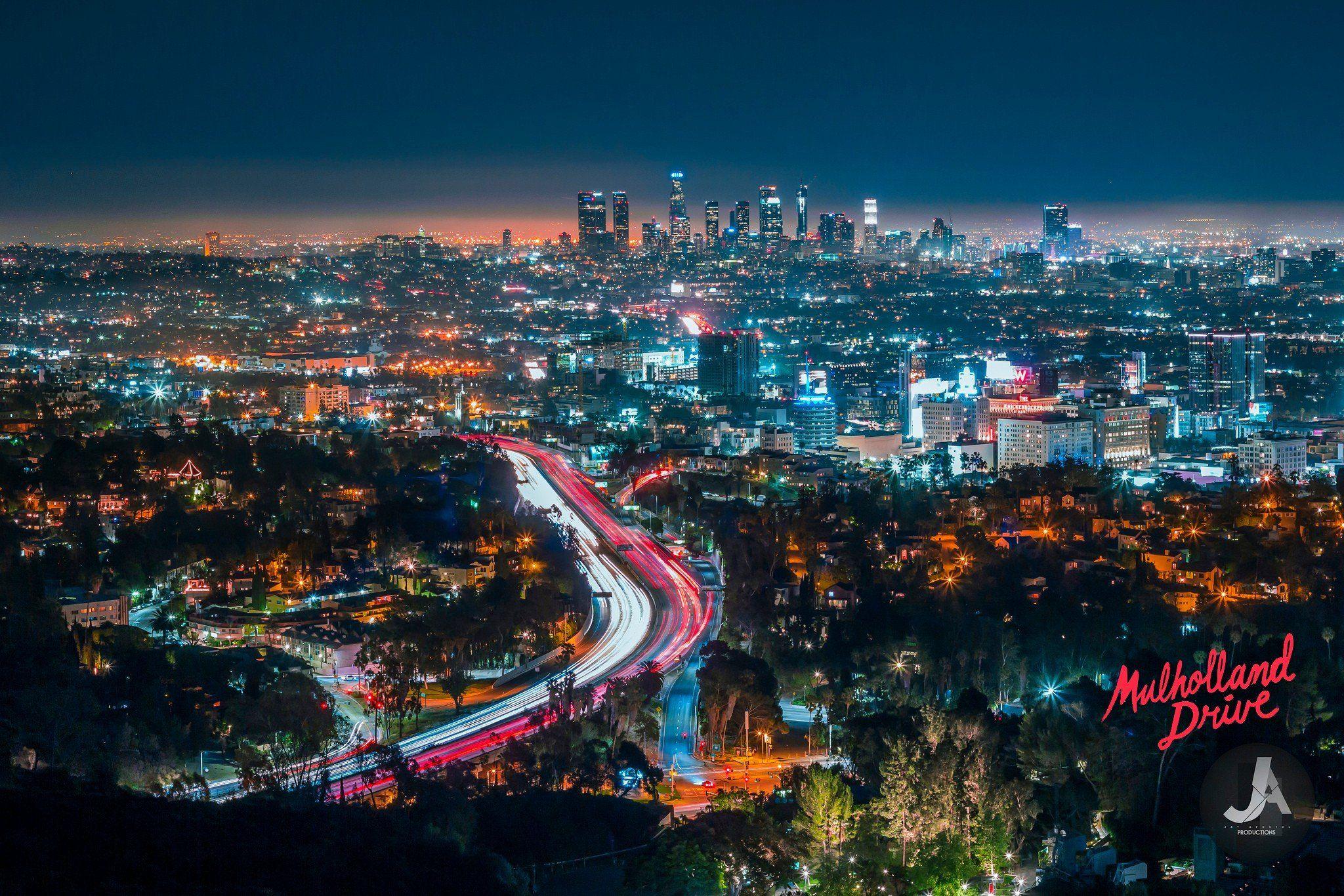2048x1366 photography, Cityscape, Light trails, City lights, Los Angeles, Skyline HD Wallpaper / Desktop and Mobile Image & Photo