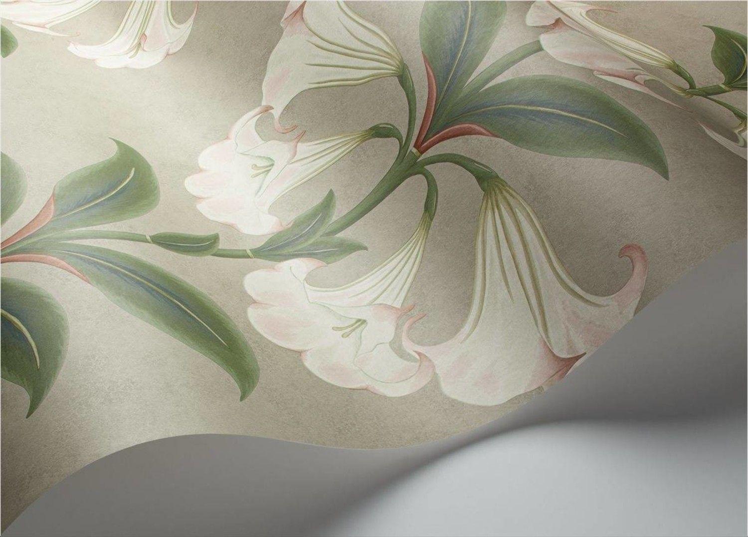 1500x1077 Cole And Son Angel's Trumpet Chalk & Sage On Stone 117 3007 Mooiste Muren