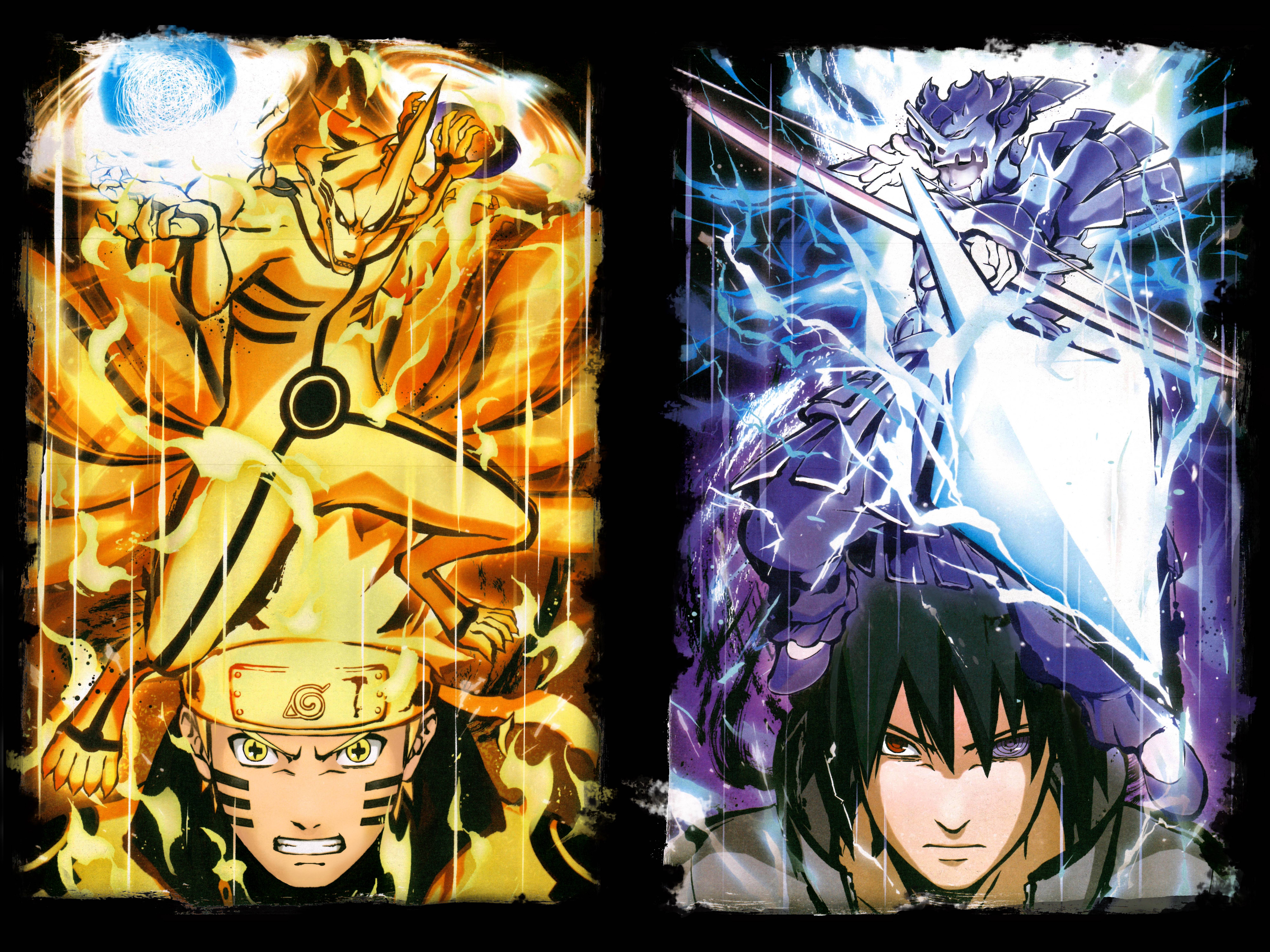 8000x6000 Naruto And Sasuke Sage Of Six Paths