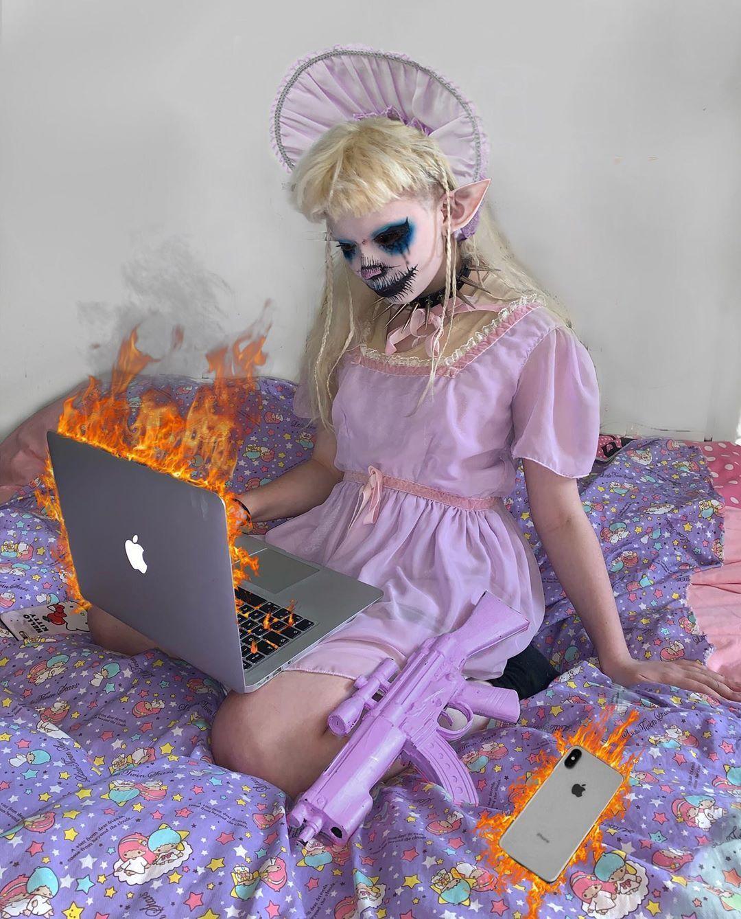 1080x1338 Best j a z m i n • b e a n image. pastel goth fashion, creepy photography, grunge photography