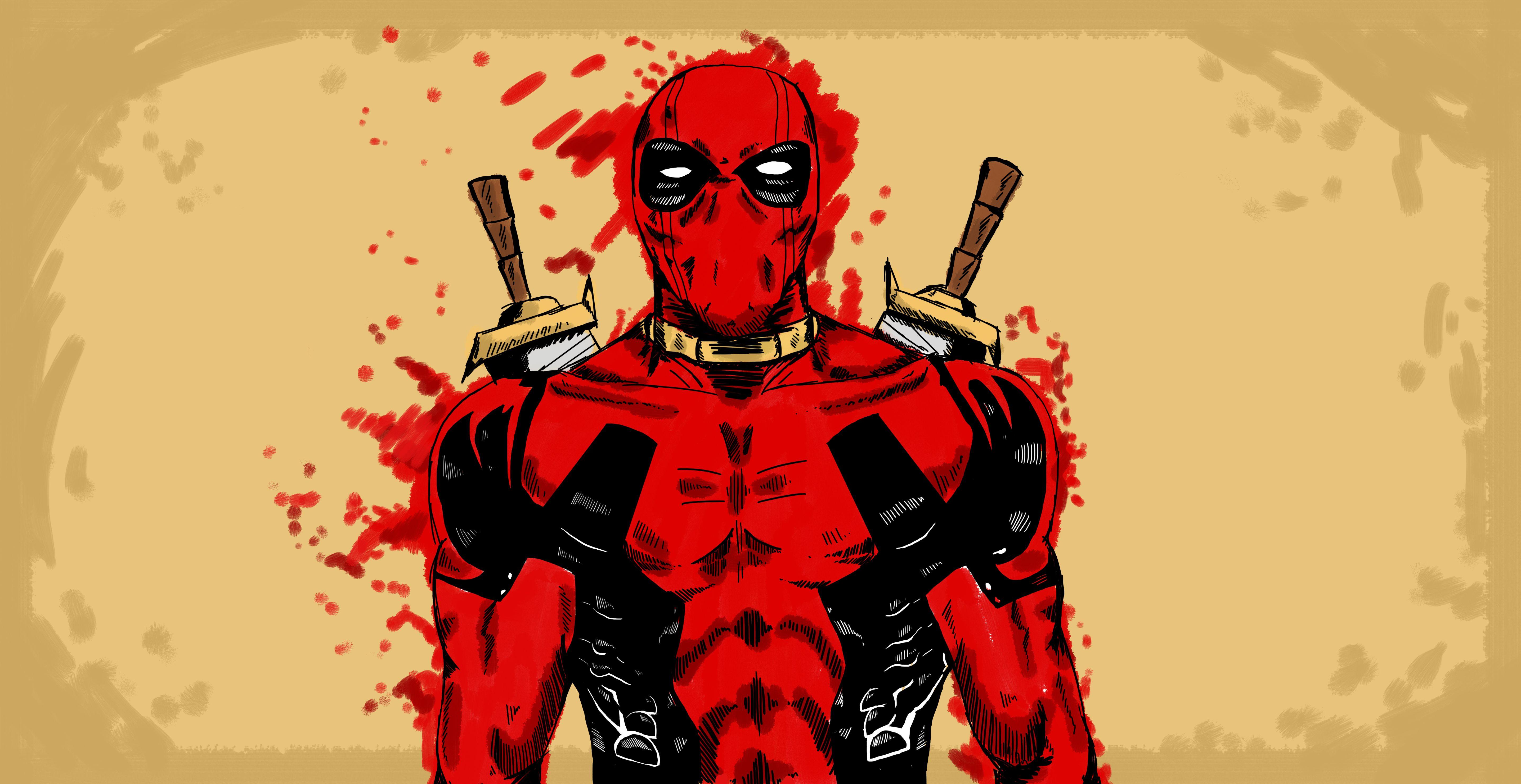 5745x2964 Dead pool wallpaper