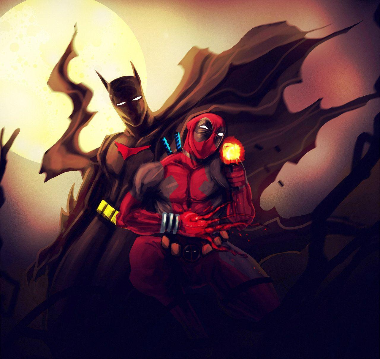 1280x1208 BATMAN and DEADPOOL