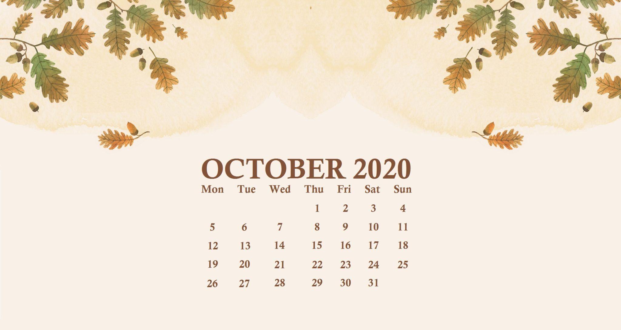 October 2020 Calendar Wallpapers Top Free October 2020 Calendar