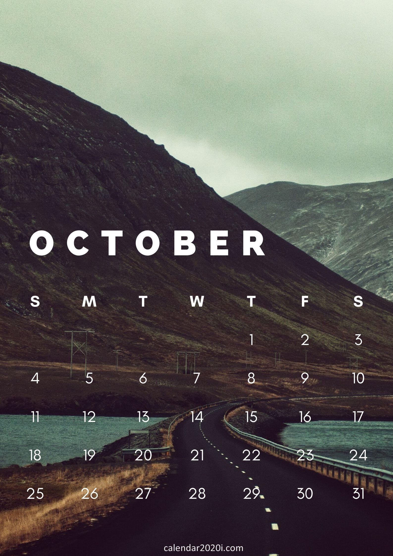 1587x2245 iPhone October 2020 Calendar HD Wallpaper Download