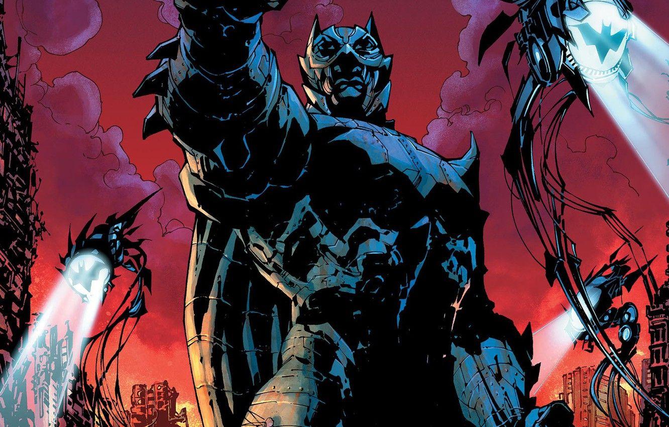 1332x850 Wallpaper The city, Fire, Statue, Batman, City, Comic, Fire, Batman, DC Comics, Statue, Comics, Destruction, Devastation, Dark Days: The Forge, Dark Nights: Metal, Floodlights image for desktop, section фантастика