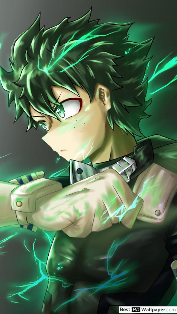 750x1334 Izuku Midoriya (Deku) Hero Academia HD wallpaper download