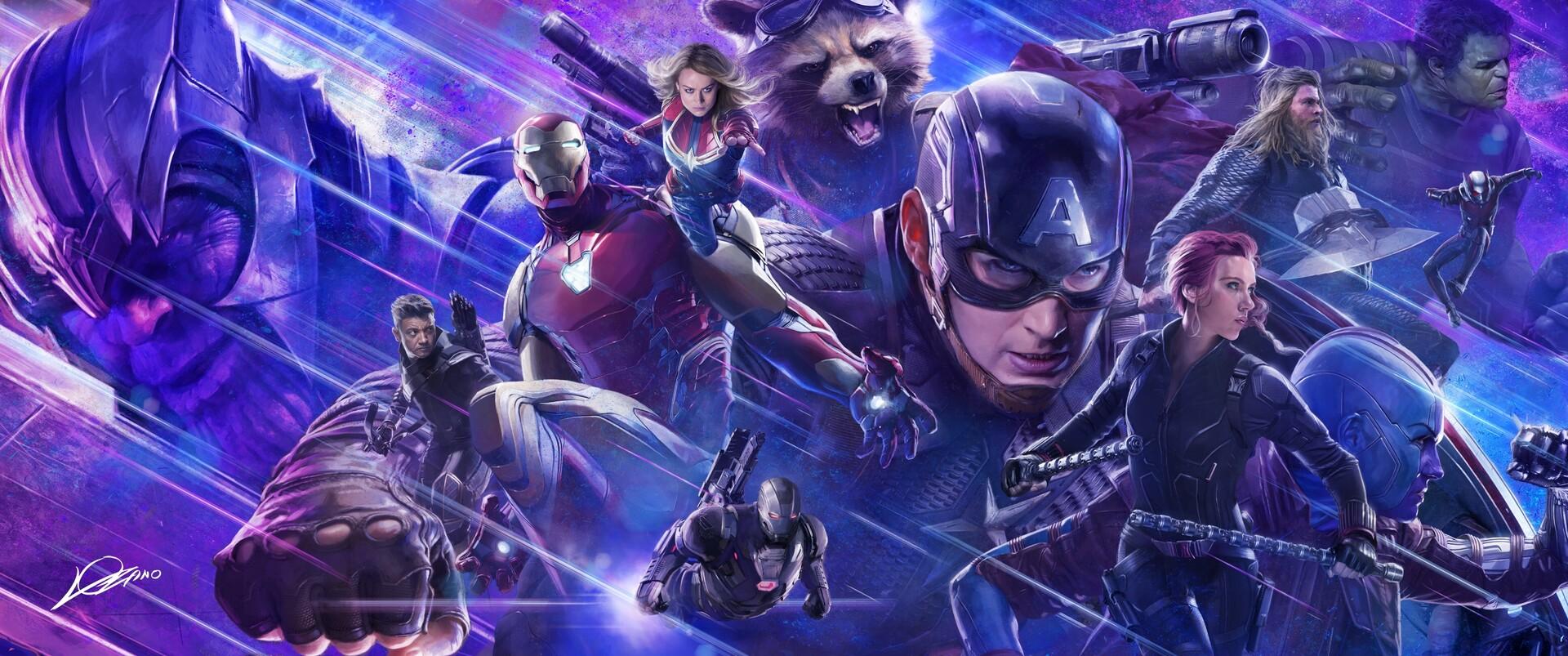 1920x803 Amazing Avengers Endgame Poster by Alexander Lozano Wallpaper and Free