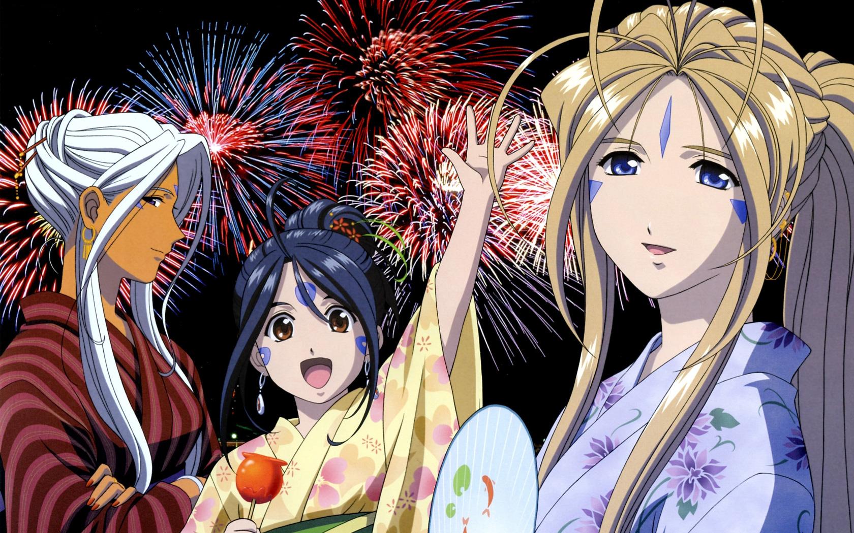 1680x1050 Firework Anime Happy New Year 2014 Wallpaper Posted Category Anime