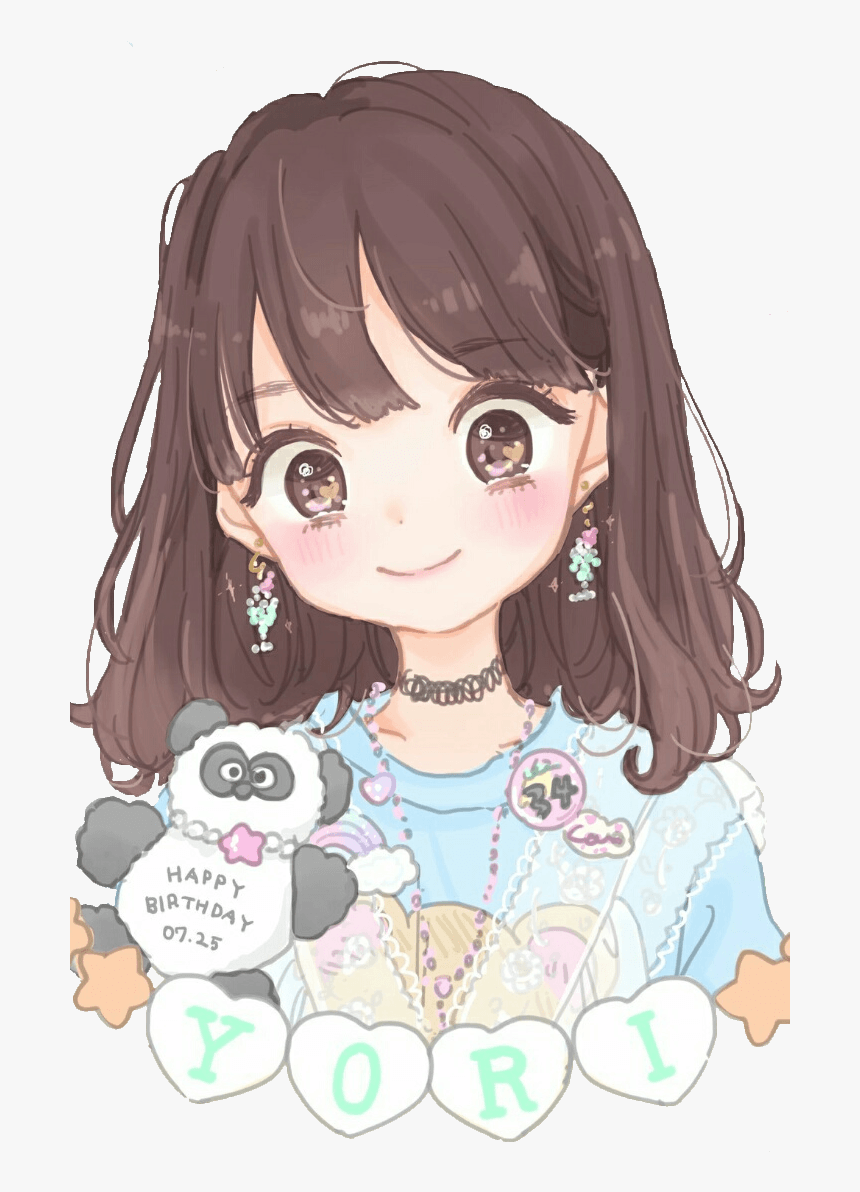 860x1192 Transparent Happy Anime Girl Png Anime Girl Colored, Png Download, Transparent Png Image
