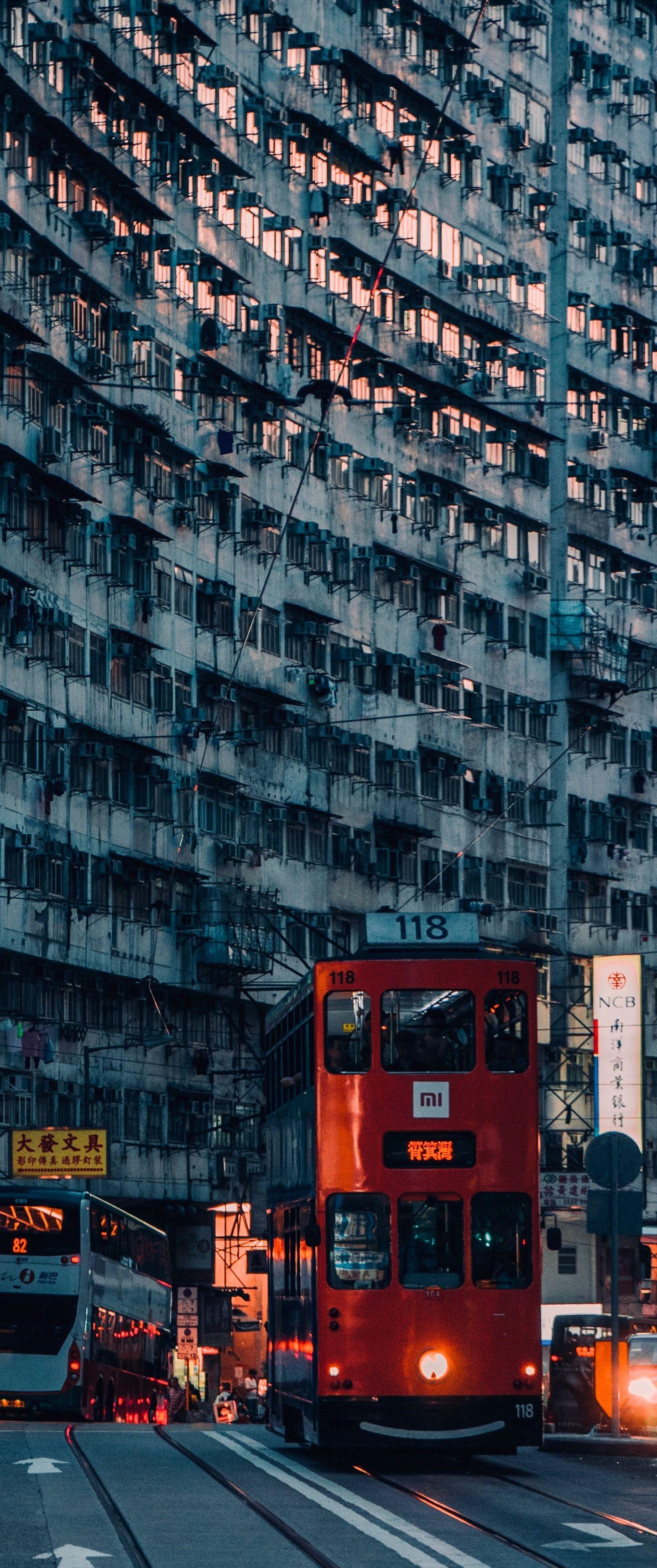 1440x3440 HK City Life Vertical 21:9 Wallpaper. Ultrawide Monitor 21:9 Wallpaper