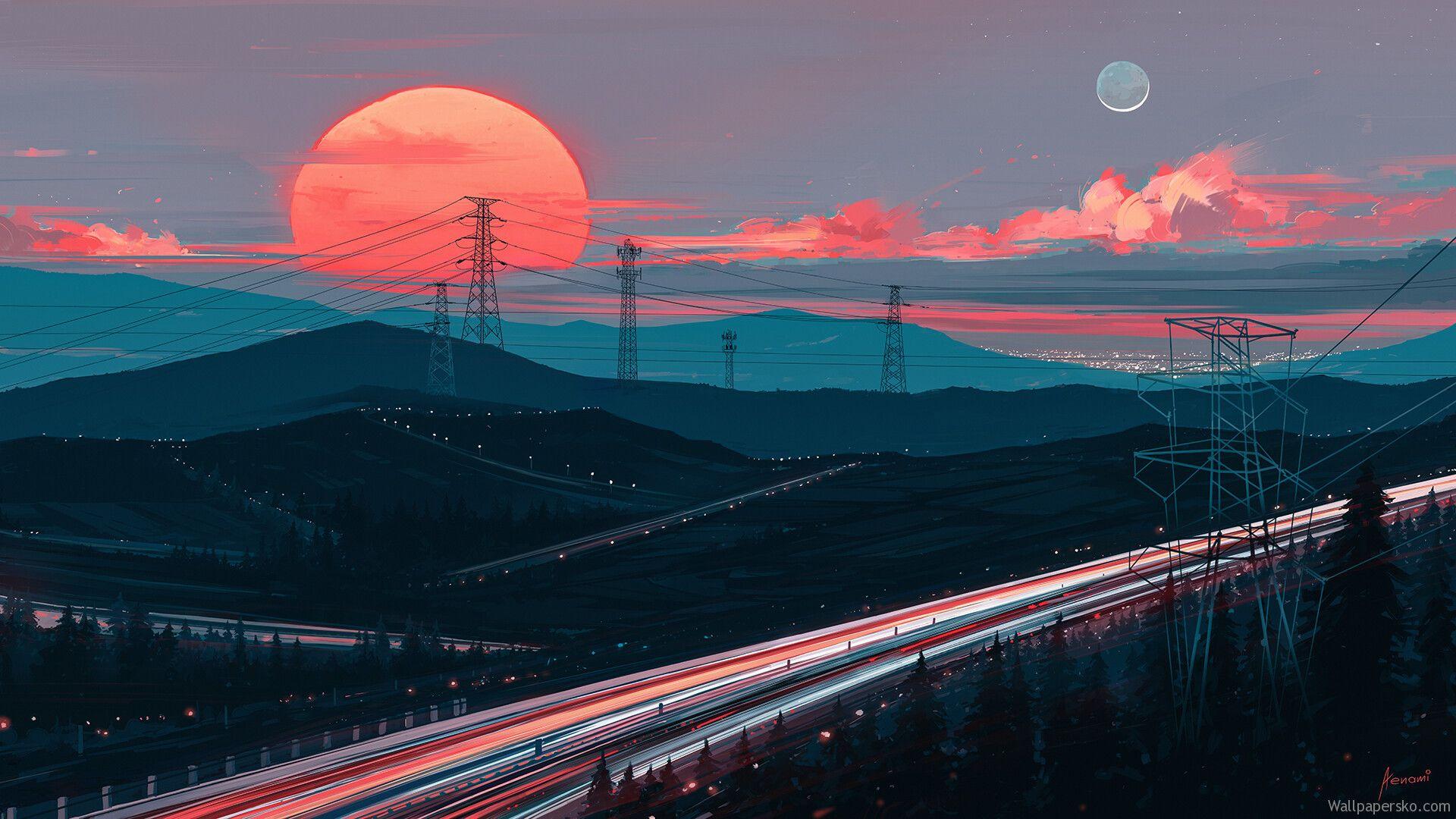 Sunset Lofi Wallpapers Top Free Sunset Lofi Backgrounds Wallpaperaccess