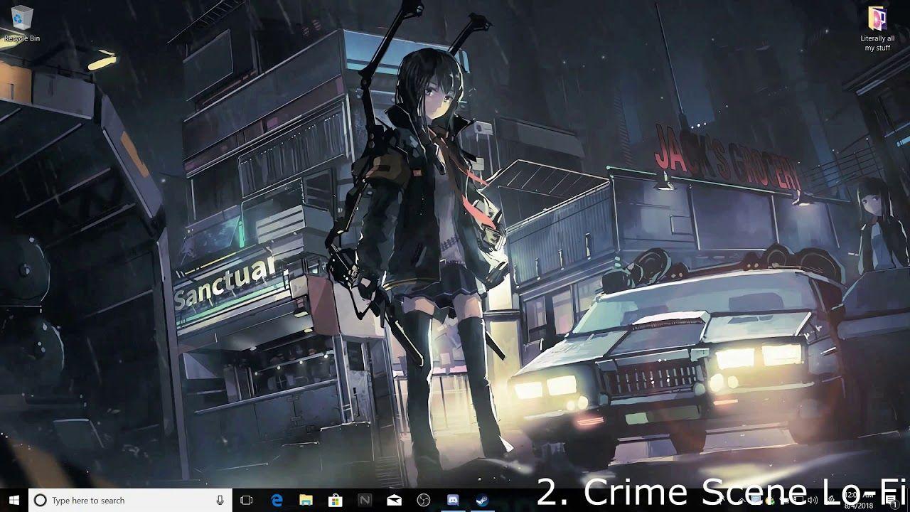 1280x720 Anime Lo Fi Desktop Wallpaper
