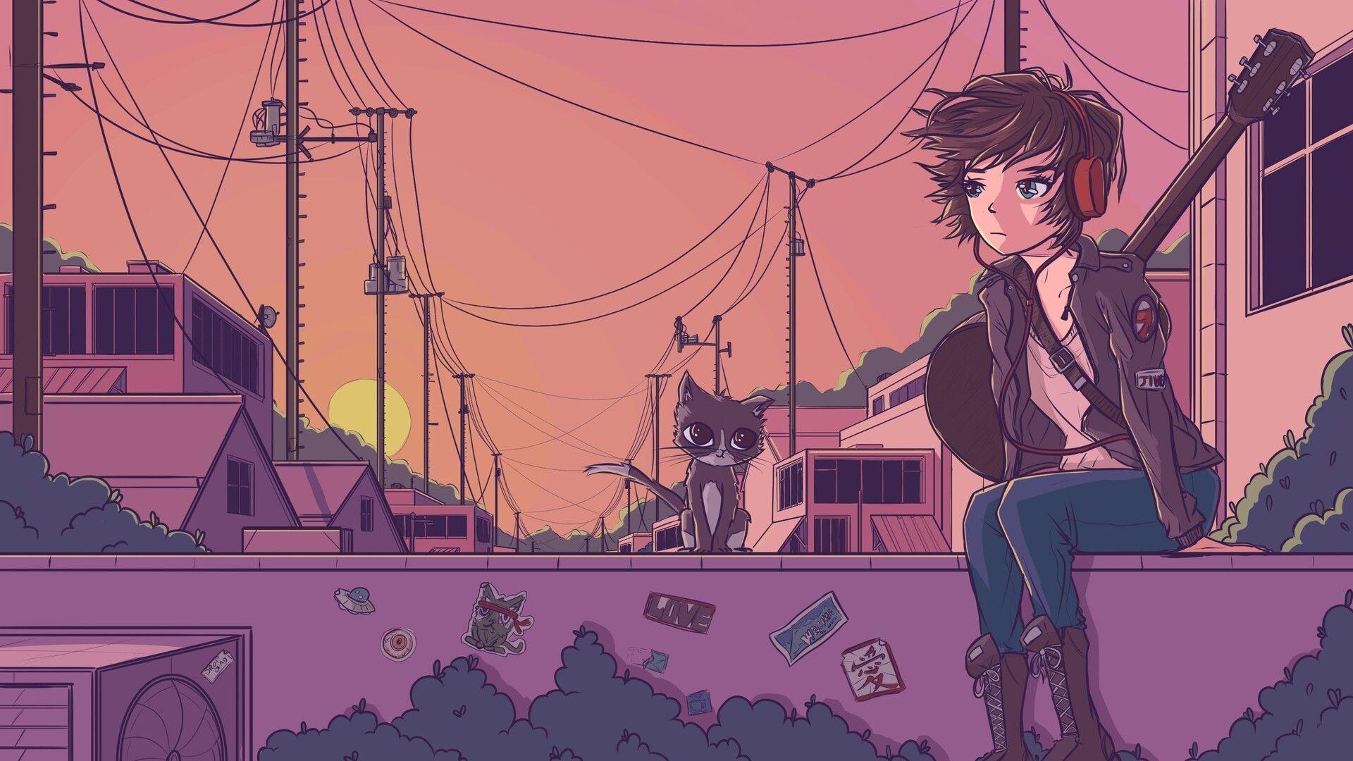 1920x1080 Lo Fi Sunset, Tom Smith