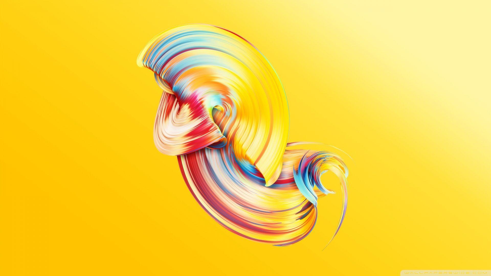 1920x1080 Colorful Paint, Yellow Background Ultra HD Desktop Background Wallpaper for 4K UHD TV : Widescreen & UltraWide Desktop & Laptop : Tablet