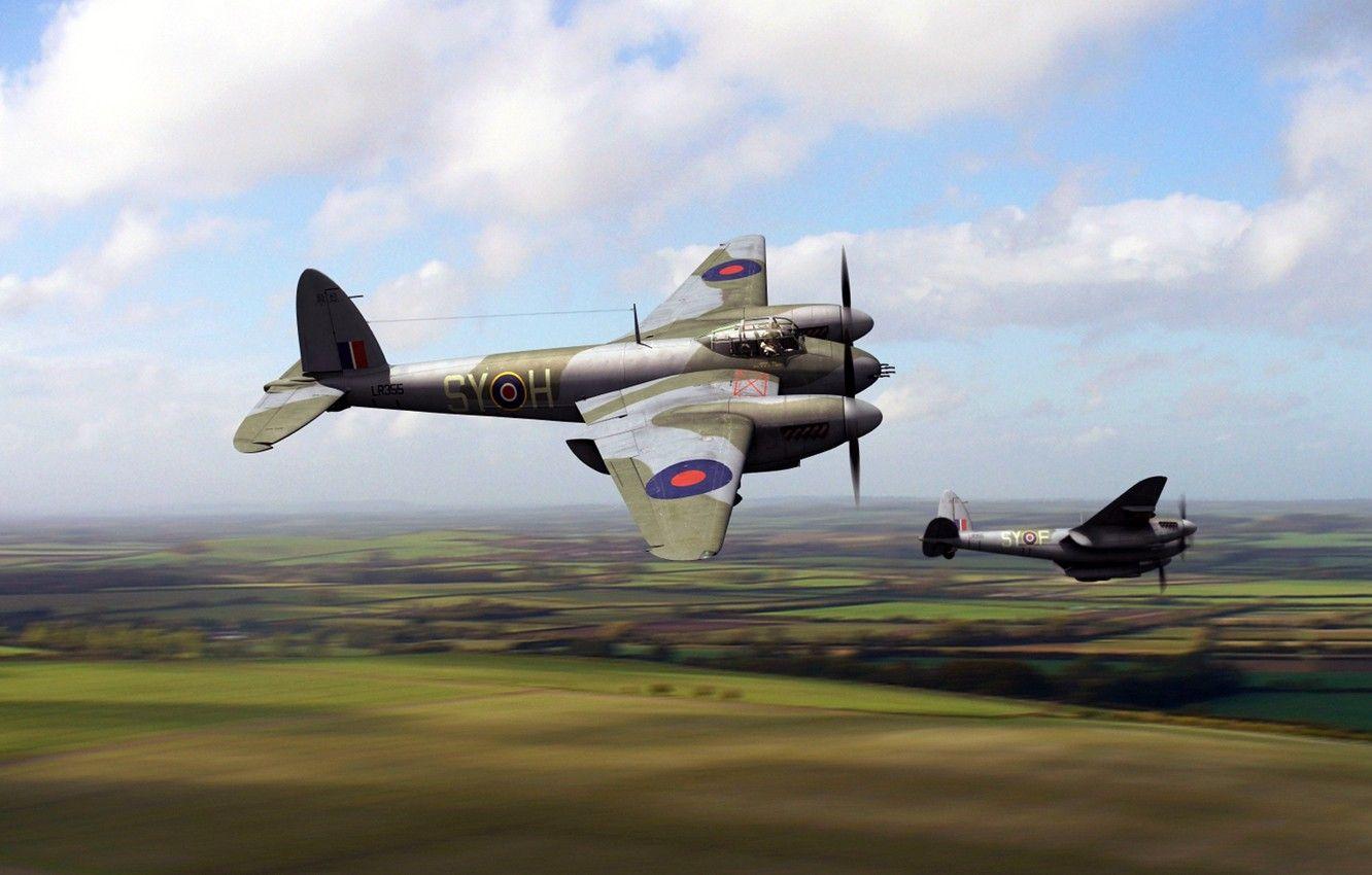 1332x850 Wallpaper Art, Night Fighter, RAF, British Multi Purpose Bomber, De Havilland, Mosquito Image For Desktop, Section авиация